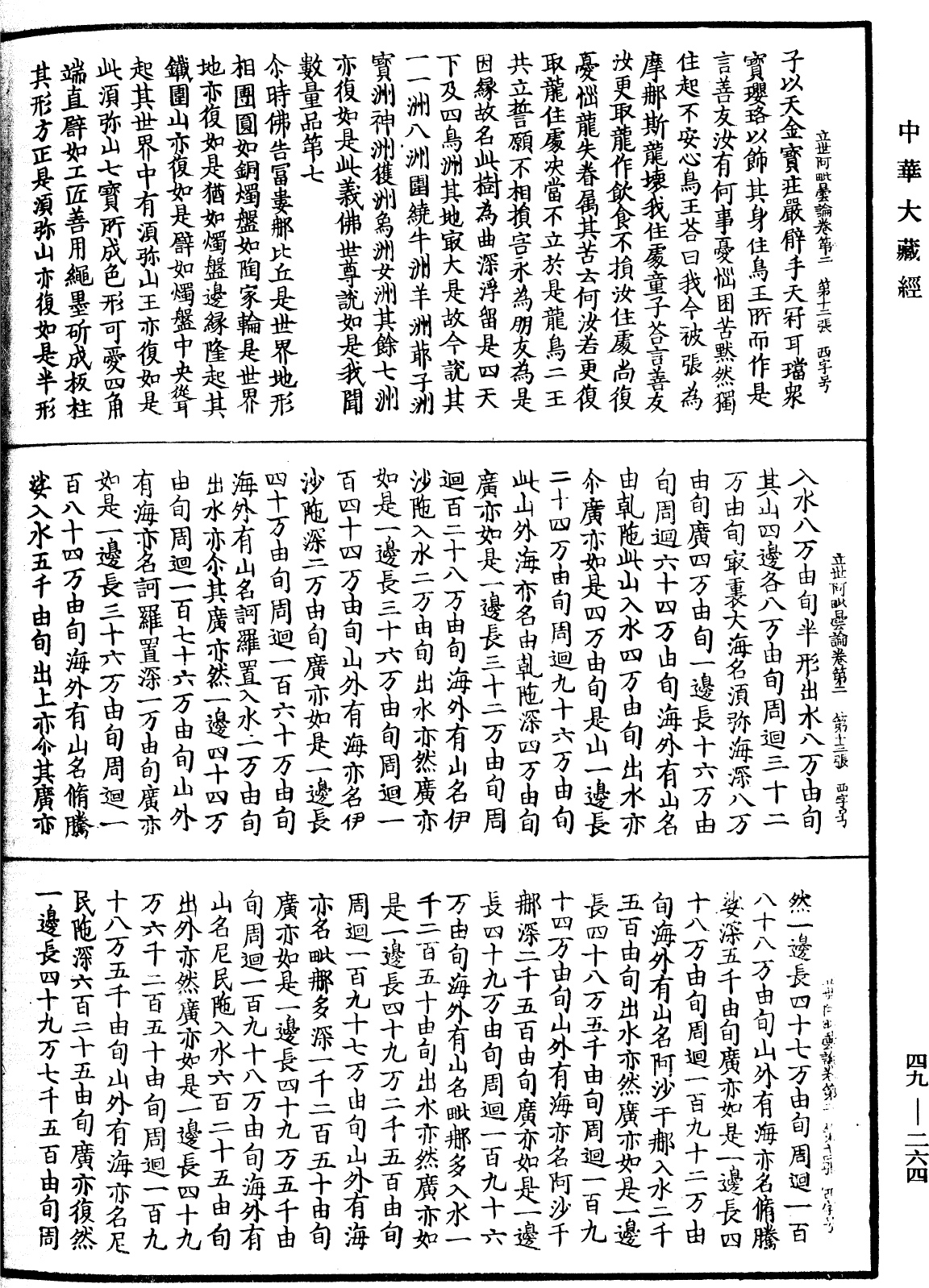 佛說立世阿毗曇論《中華大藏經》_第49冊_第0264頁