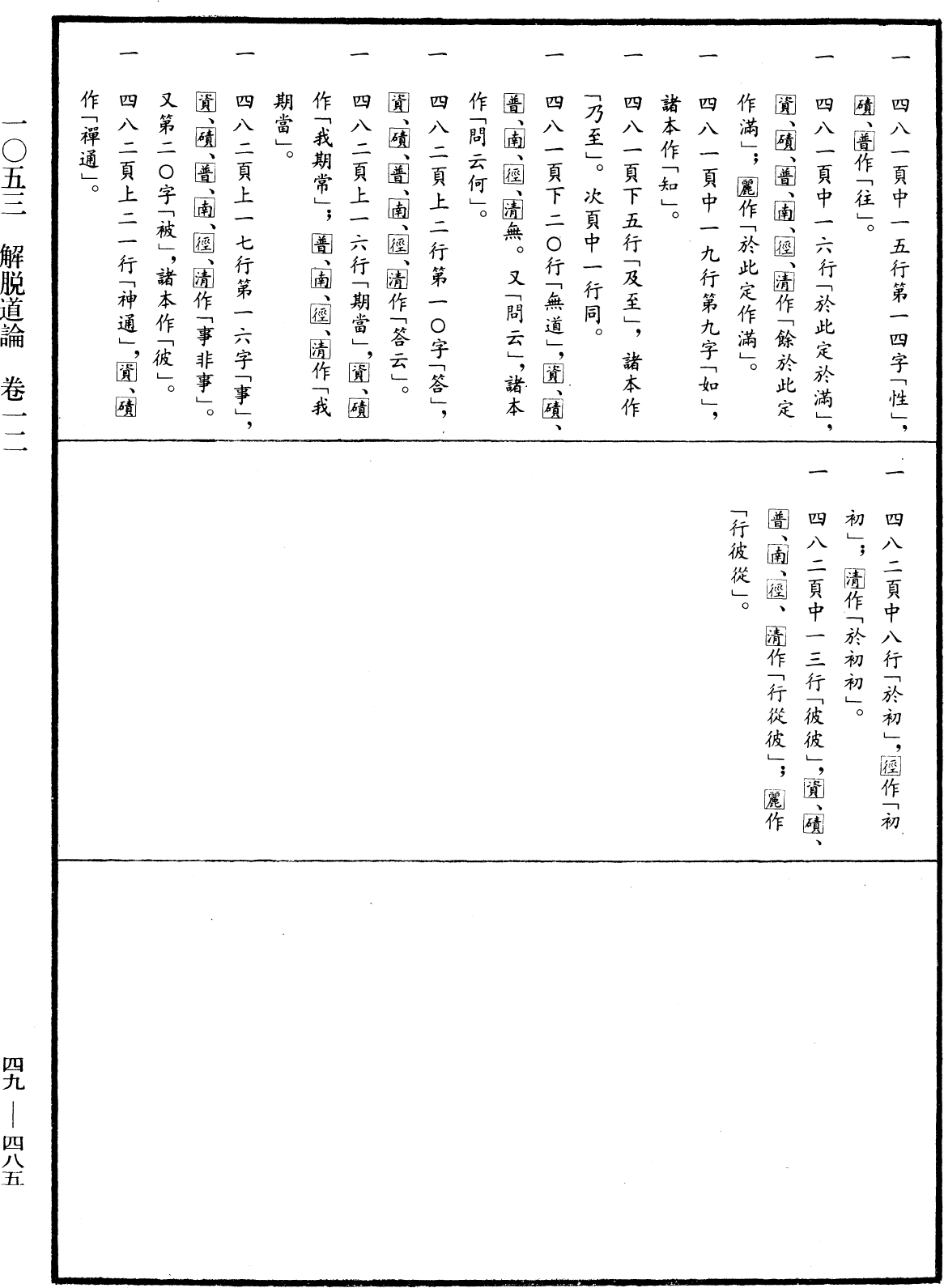 解脫道論《中華大藏經》_第49冊_第0485頁12