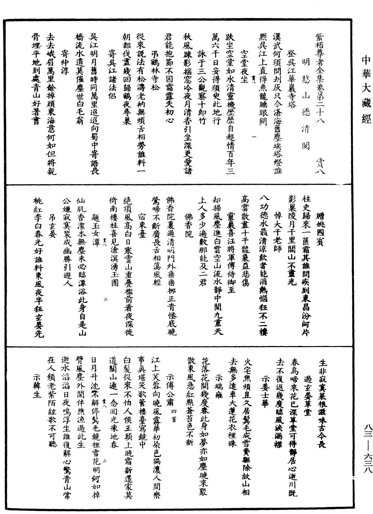 紫柏尊者全集《中華大藏經》_第83冊_第0638頁