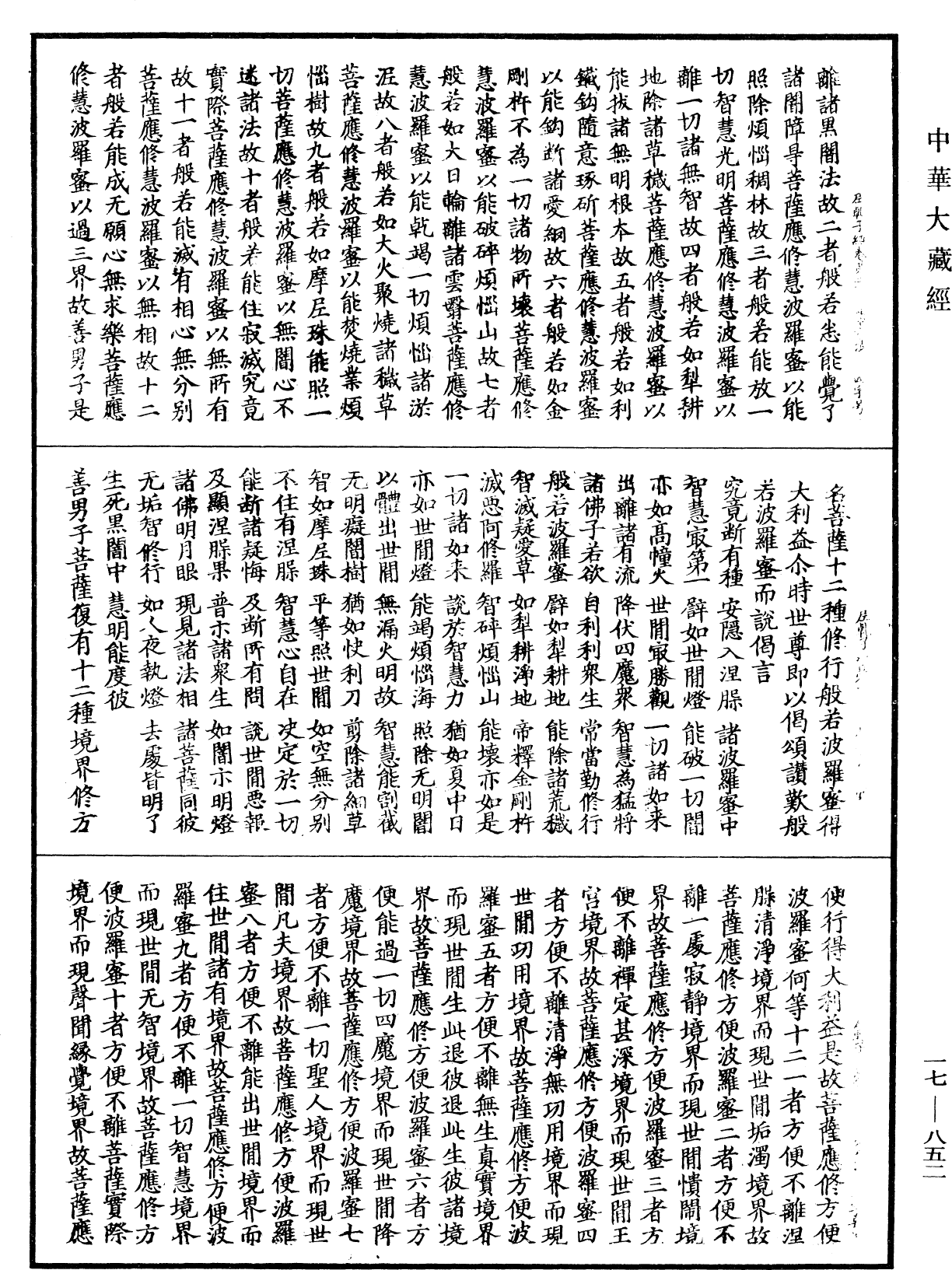 大薩遮尼乾子所說經《中華大藏經》_第17冊_第852頁