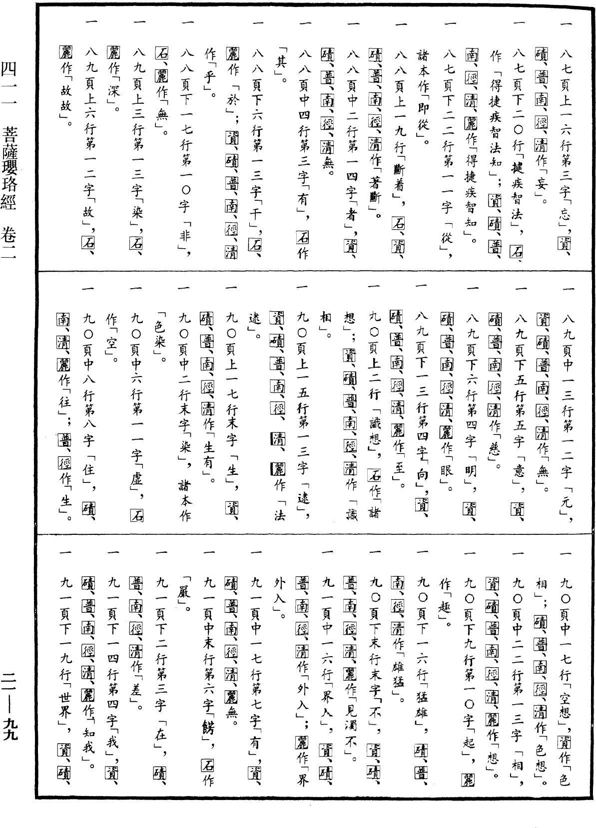 菩薩瓔珞經《中華大藏經》_第21冊_第099頁