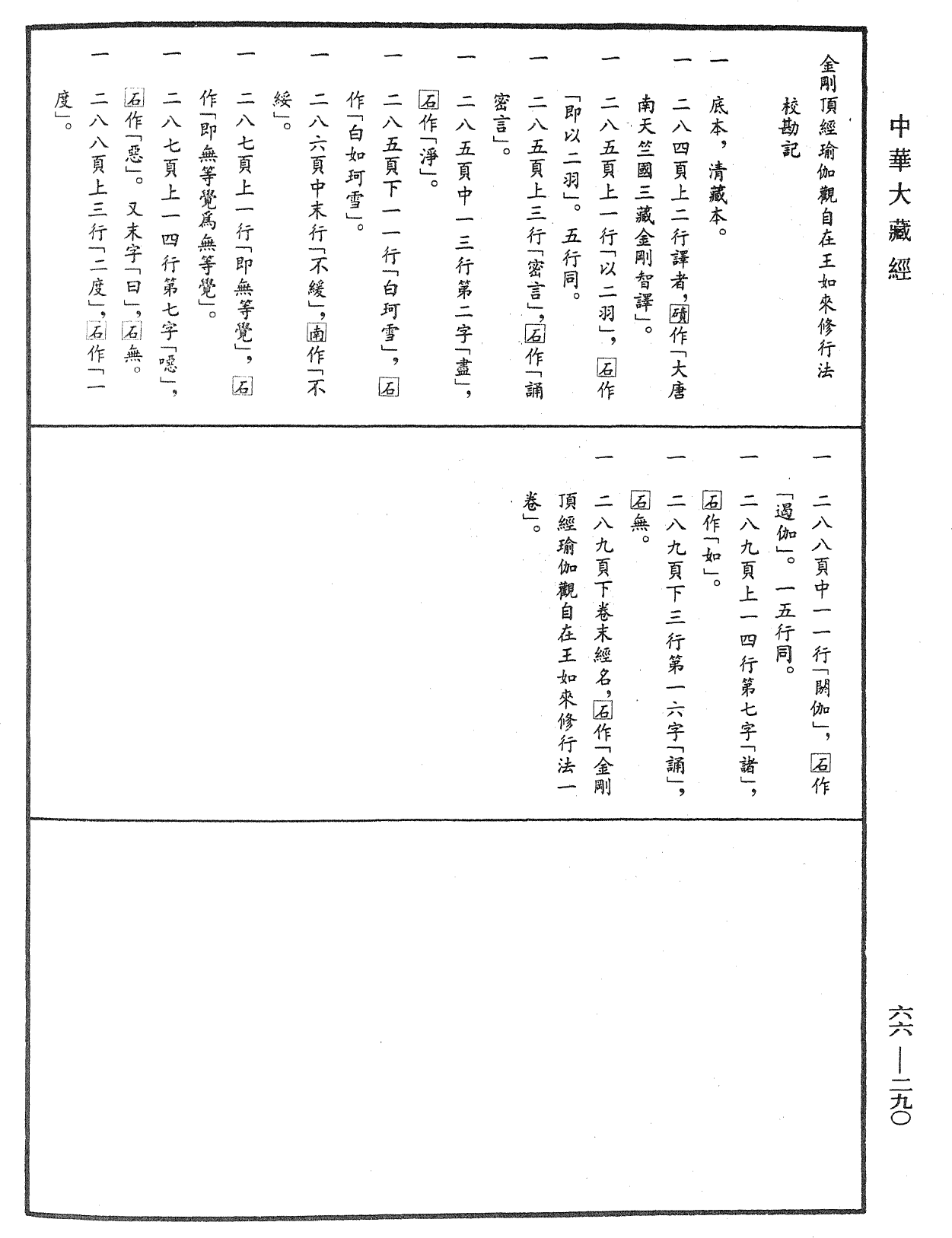 金剛頂經瑜伽觀自在王如來修行法《中華大藏經》_第66冊_第290頁