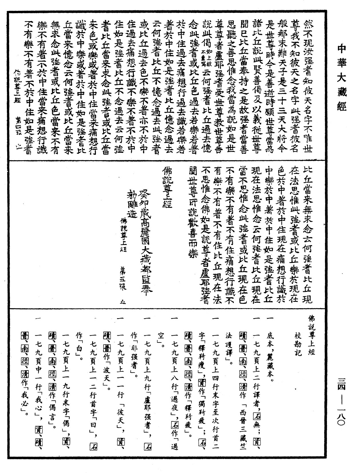 佛說尊上經《中華大藏經》_第34冊_第0180頁