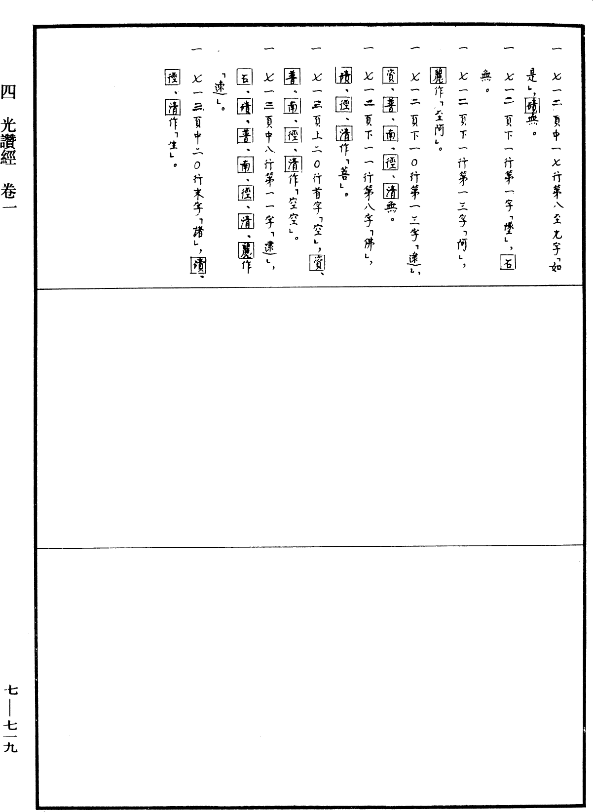 光讚般若波羅蜜經《中華大藏經》_第7冊_第0719頁1