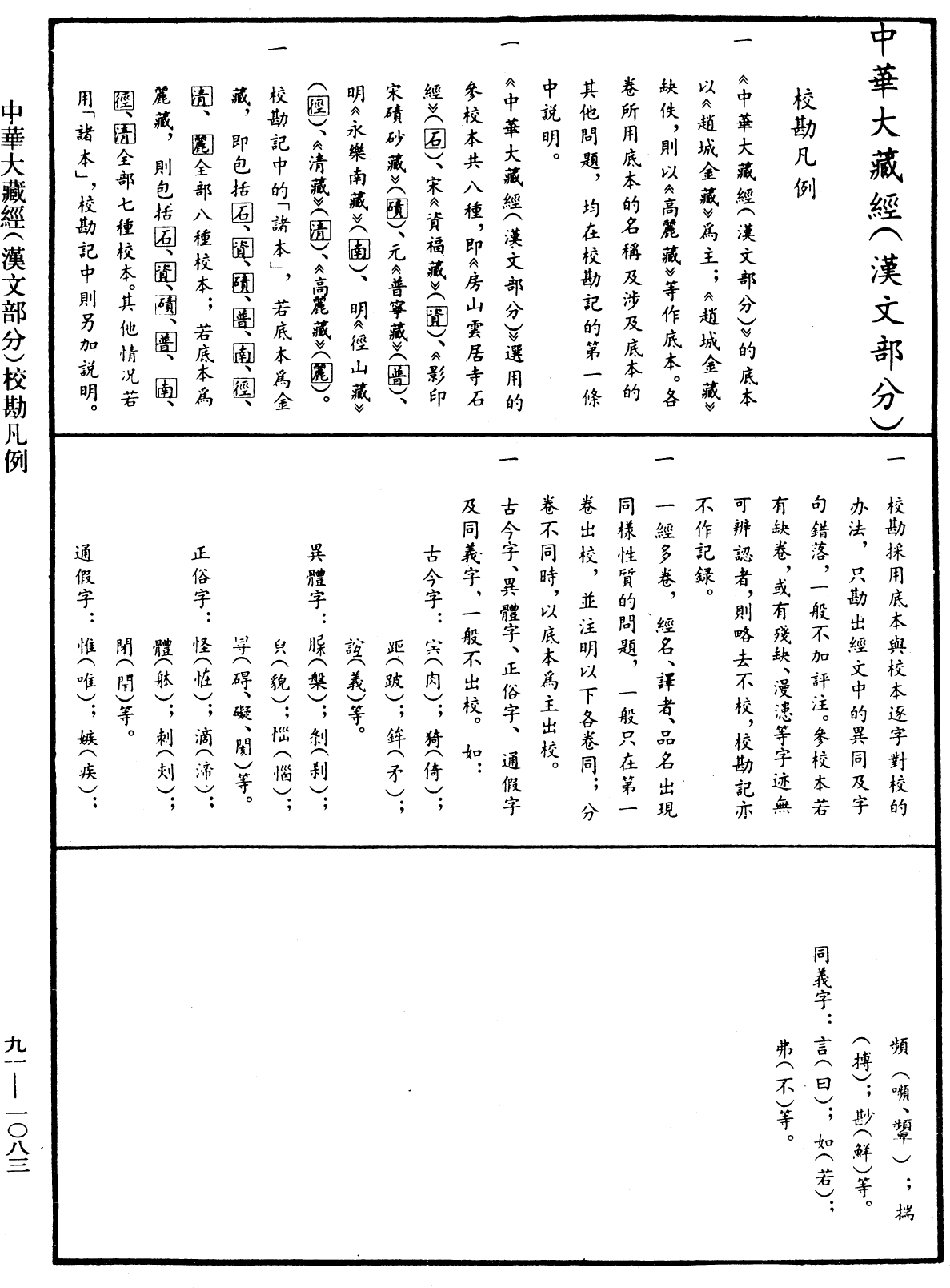 大方廣佛華嚴經疏演義鈔《中華大藏經》_第91冊_第1083頁