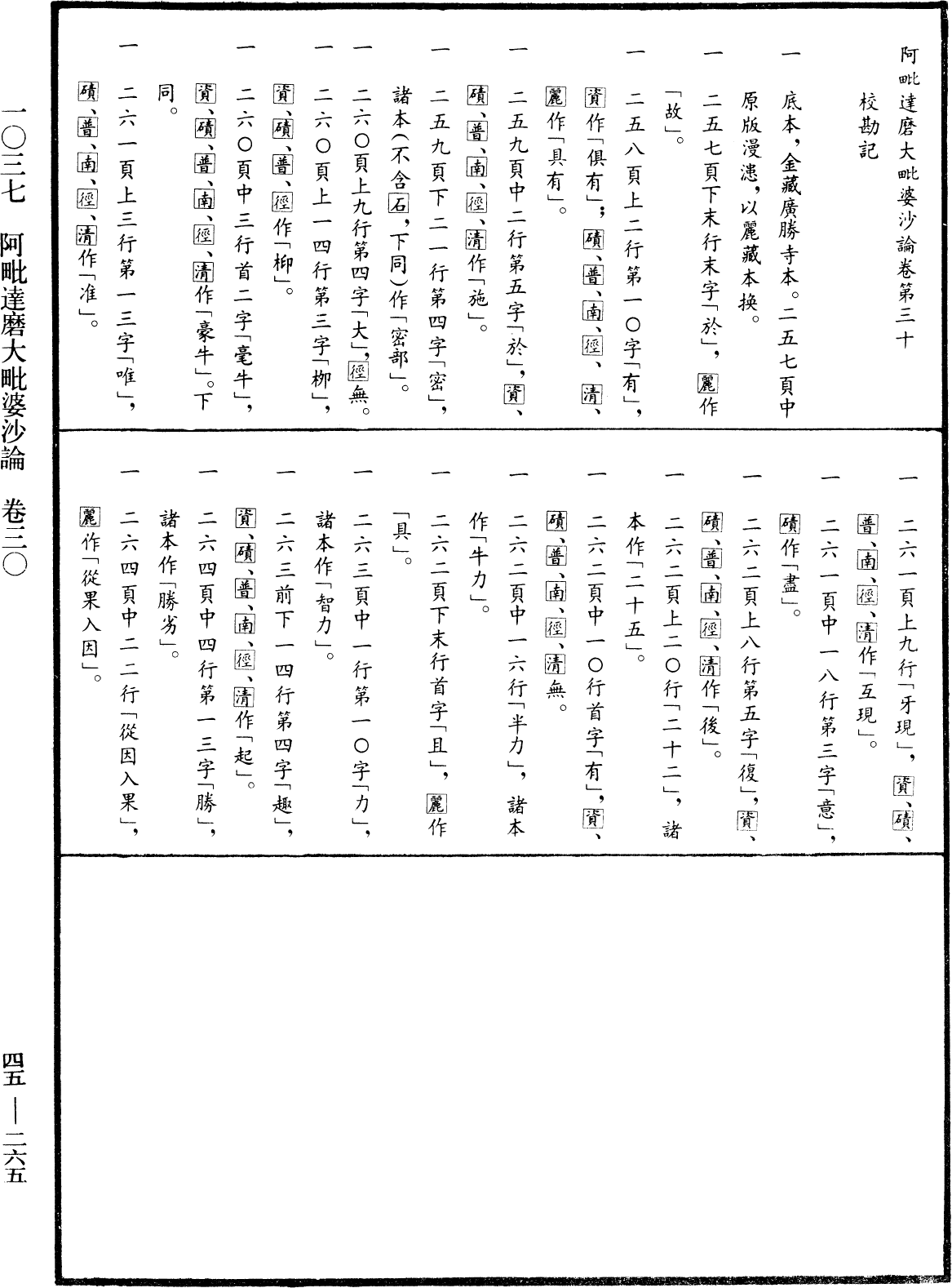 阿毗達磨大毗婆沙論《中華大藏經》_第45冊_第265頁30