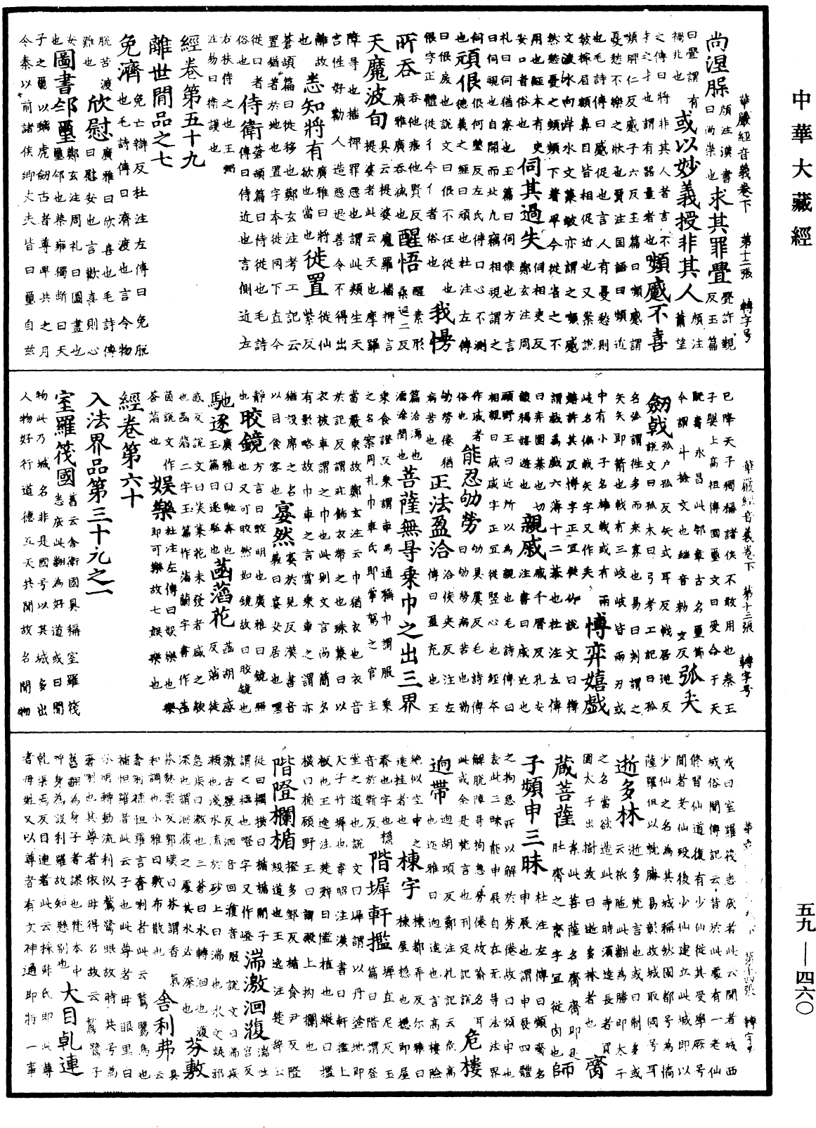 新译大方广佛华严经音义《中华大藏经》_第59册_第0460页