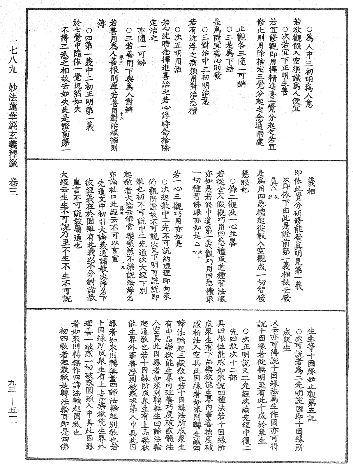 法華玄義釋籤《中華大藏經》_第93冊_第511頁