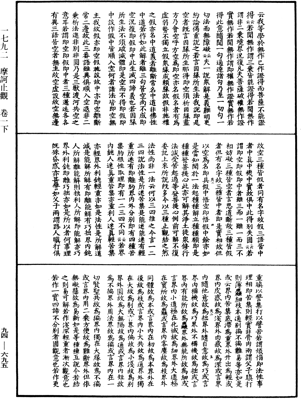 摩訶止觀《中華大藏經》_第94冊_第695頁