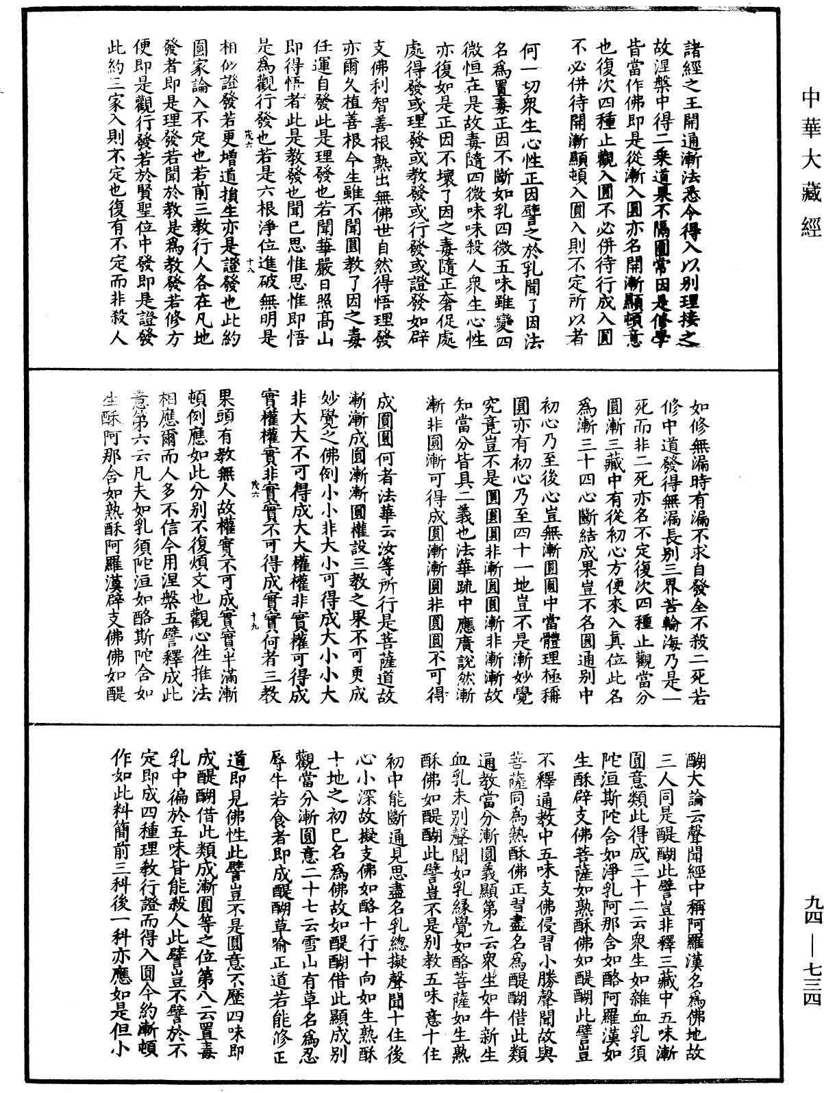 摩訶止觀《中華大藏經》_第94冊_第734頁