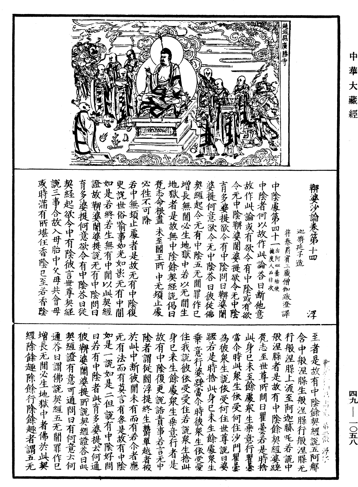 鞞婆沙論《中華大藏經》_第49冊_第1058頁