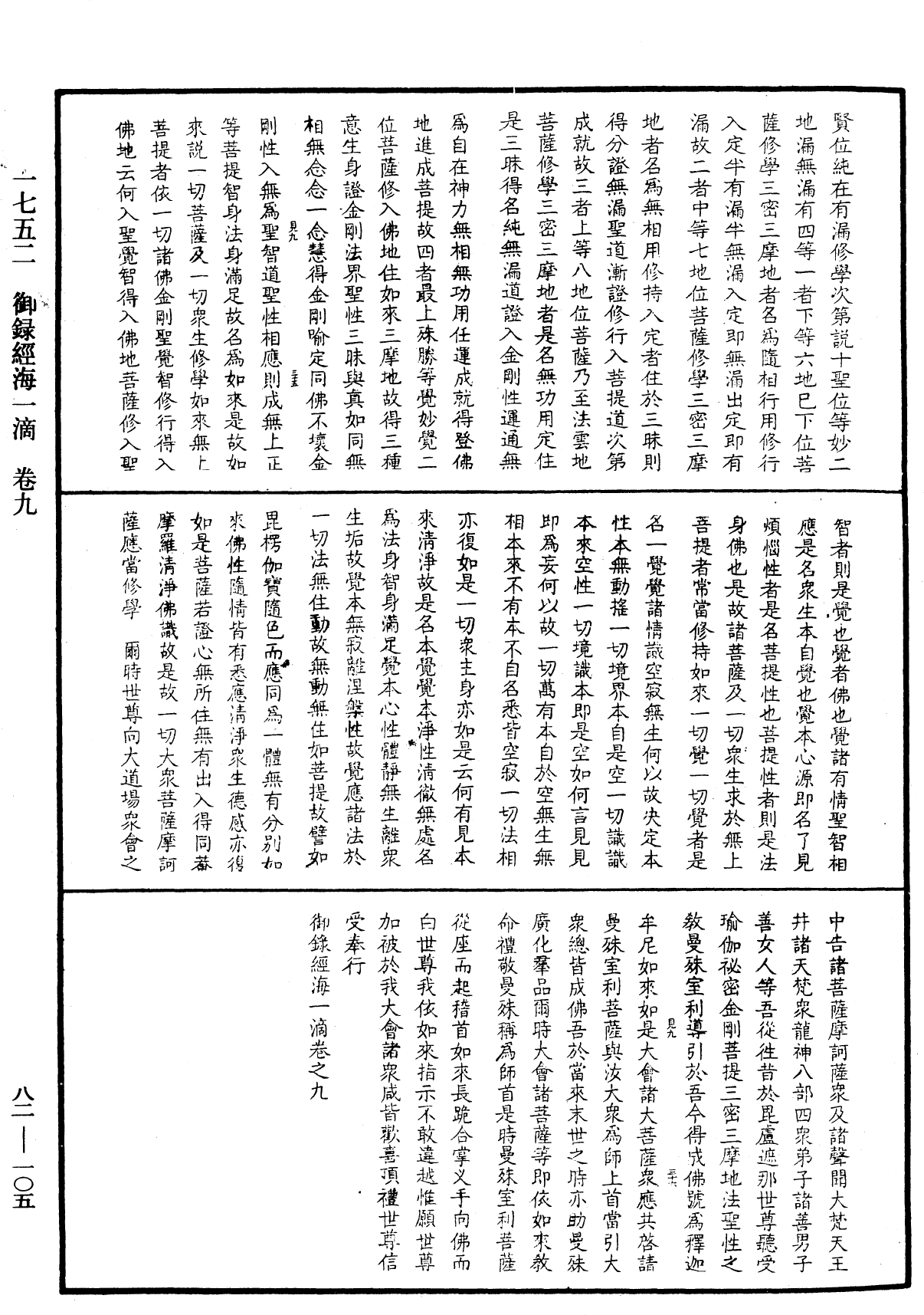 御錄經海一滴《中華大藏經》_第82冊_第0105頁