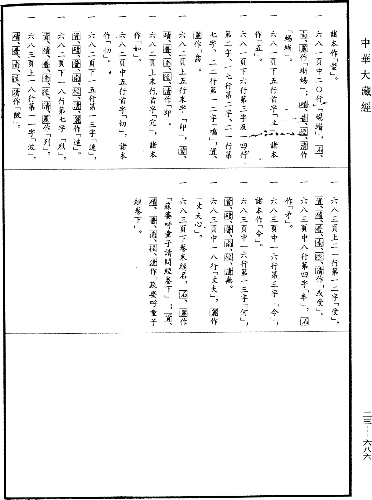 蘇婆呼童子請問經《中華大藏經》_第23冊_第686頁3