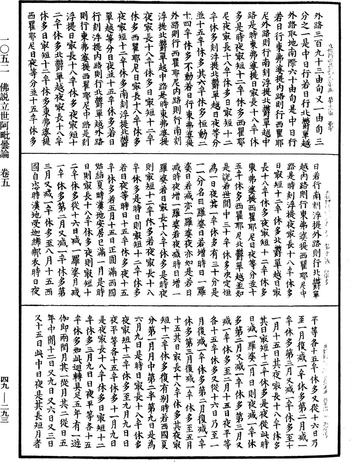 佛說立世阿毗曇論《中華大藏經》_第49冊_第0293頁