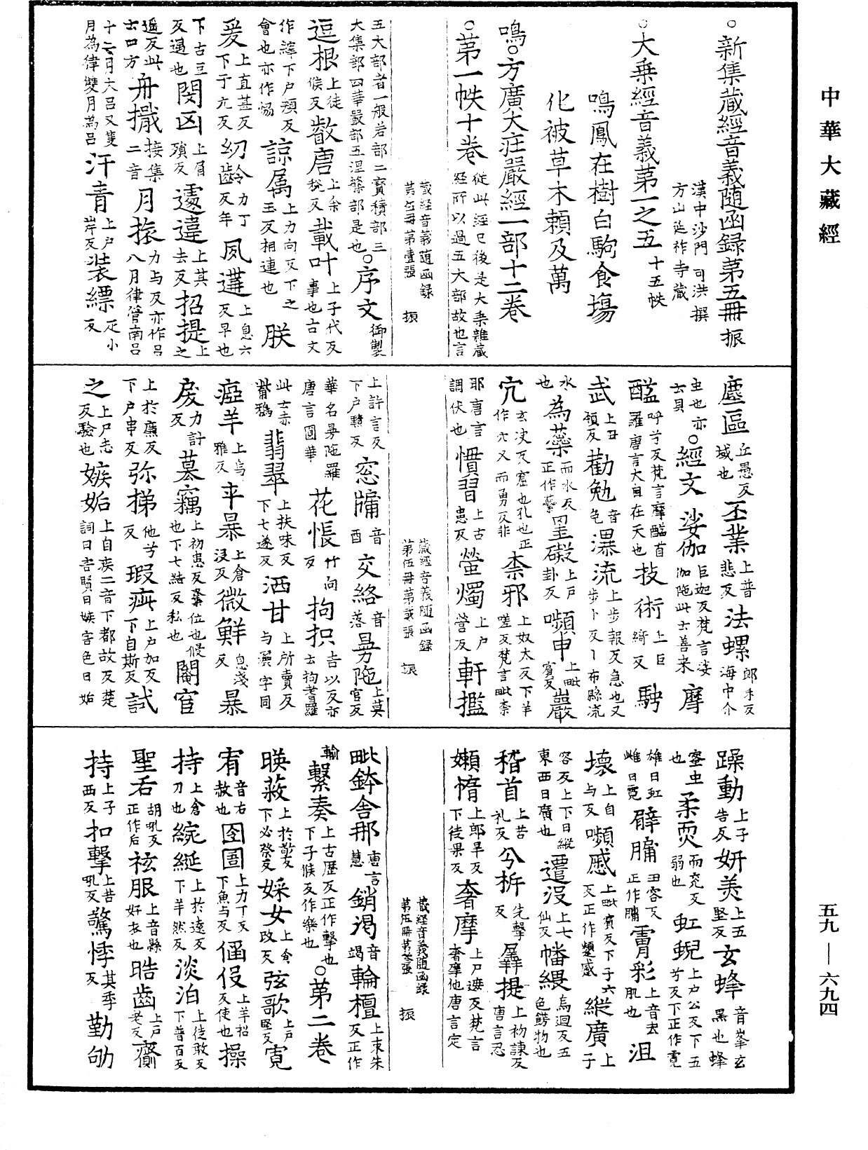 新集藏經音義隨函錄《中華大藏經》_第59冊_第0694頁