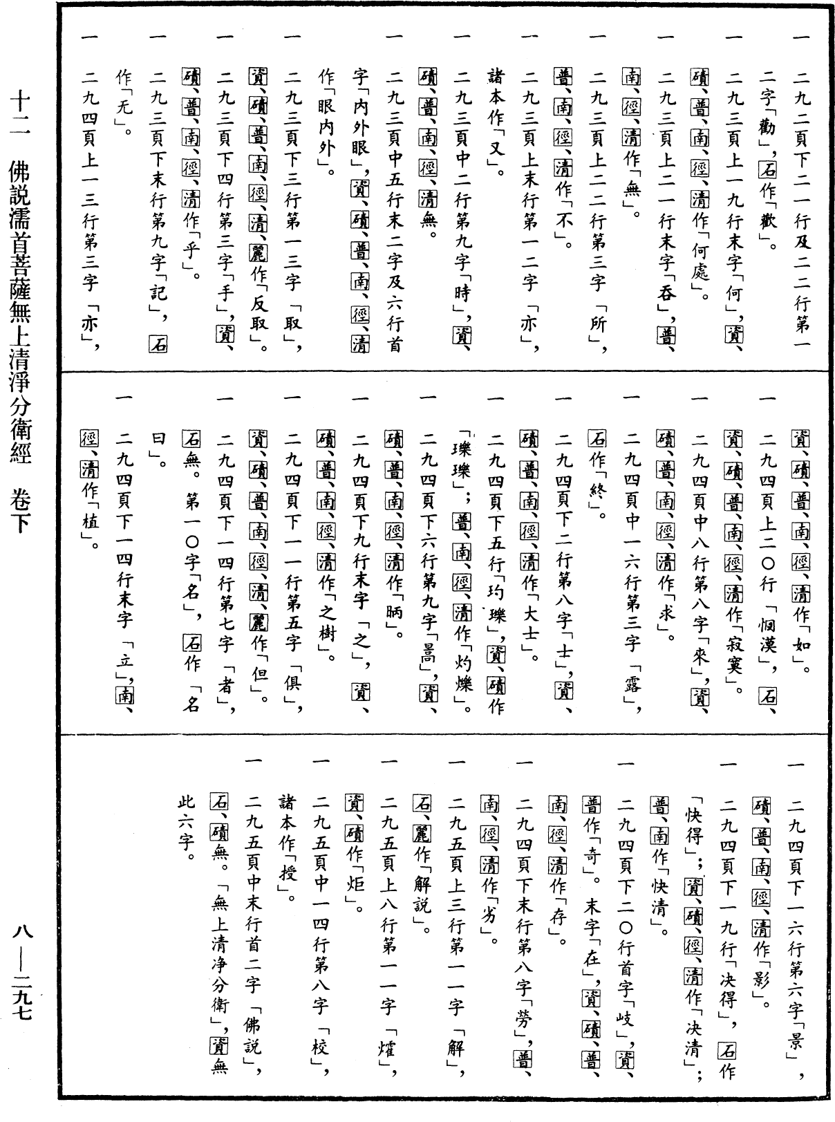 佛說濡首菩薩無上清淨分衛經《中華大藏經》_第8冊_第0297頁