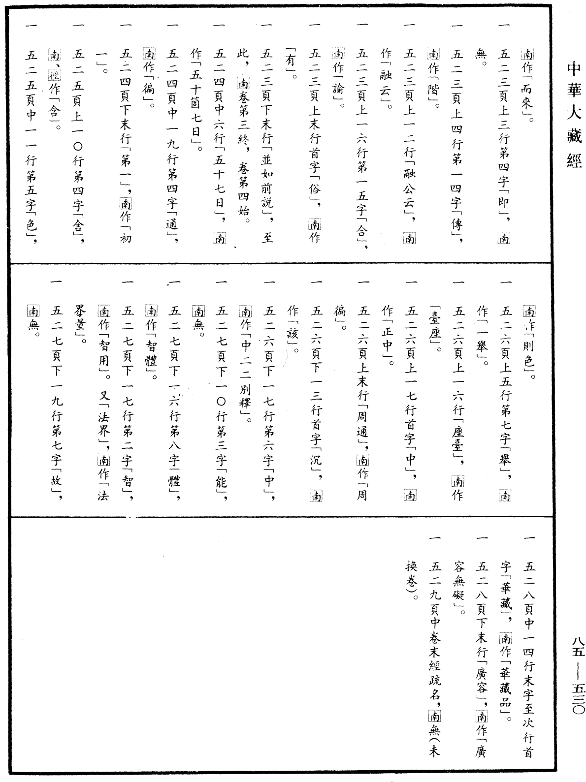 大方廣佛華嚴經疏《中華大藏經》_第85冊_第0530頁