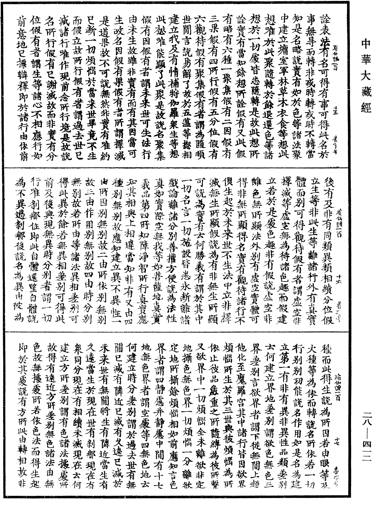 瑜伽師地論《中華大藏經》_第28冊_第0412頁