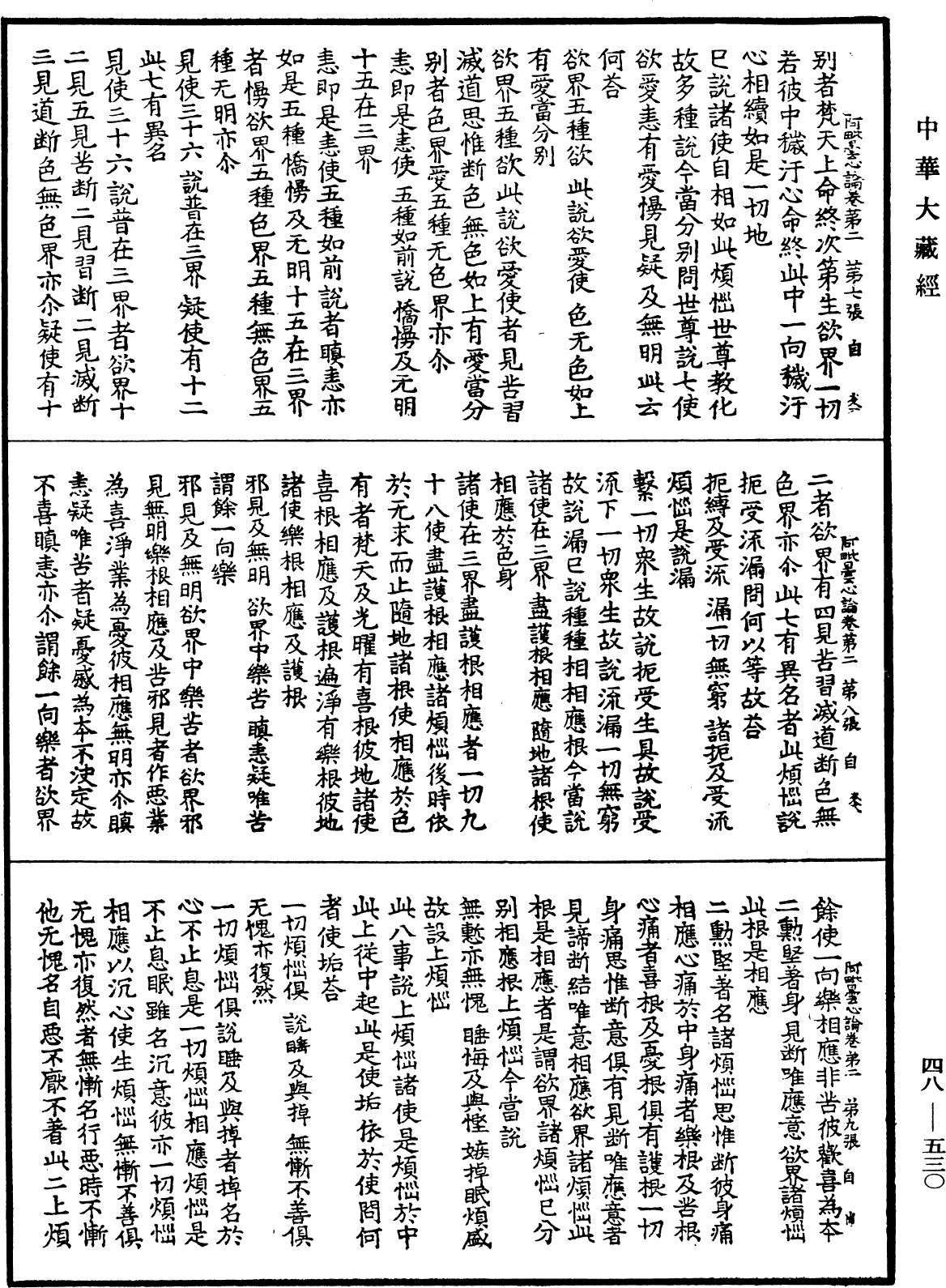 阿毗曇心論《中華大藏經》_第48冊_第0530頁