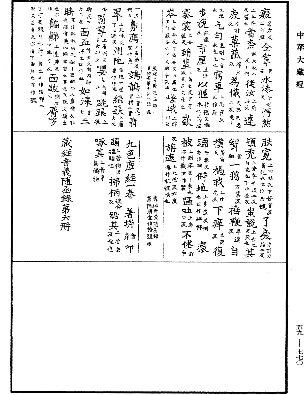 新集藏經音義隨函錄《中華大藏經》_第59冊_第0770頁