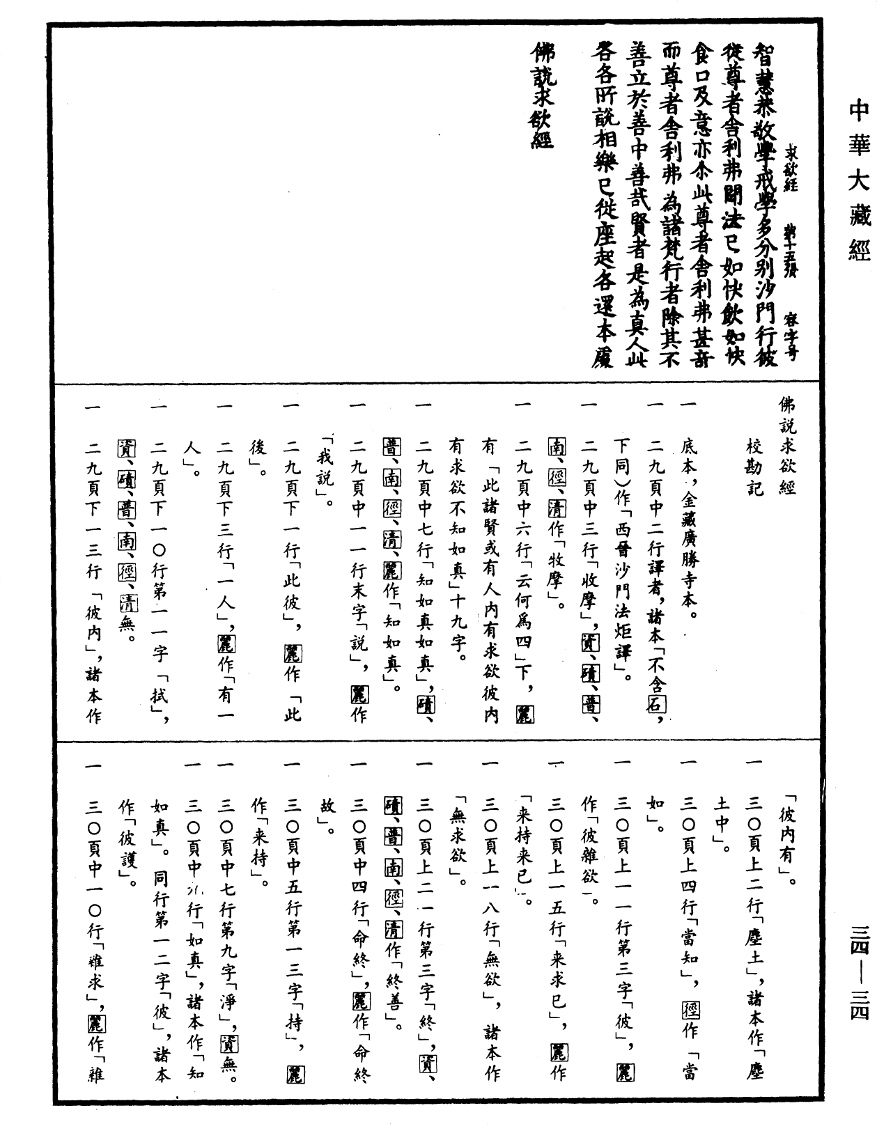 佛說求欲經《中華大藏經》_第34冊_第0034頁