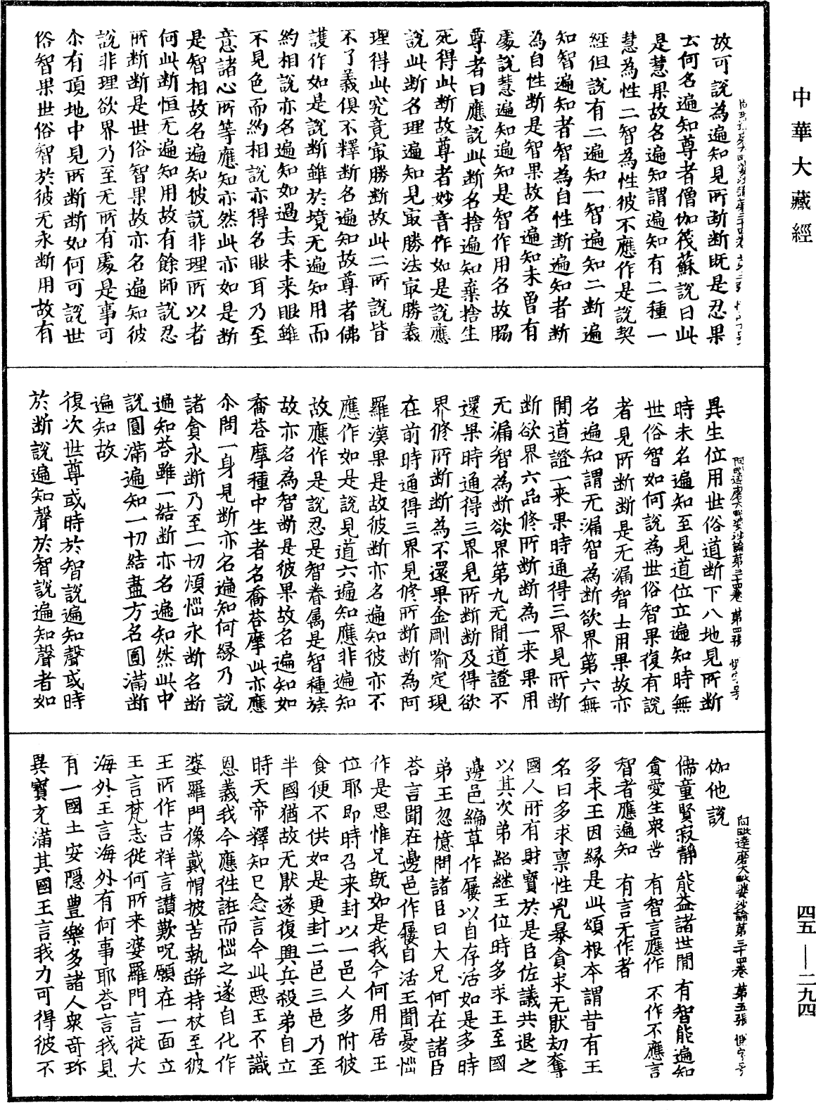 阿毗達磨大毗婆沙論《中華大藏經》_第45冊_第294頁