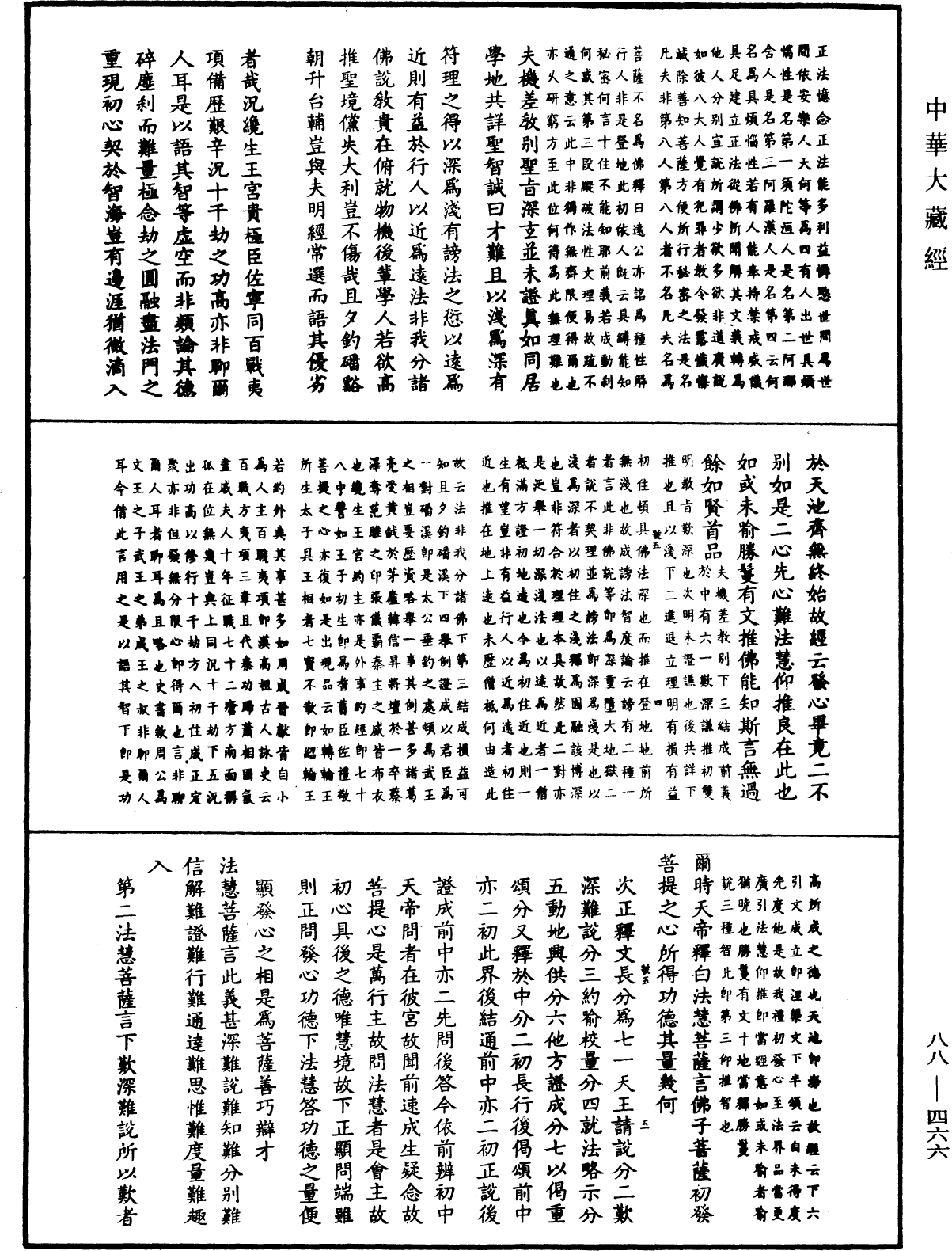 大方廣佛華嚴經疏鈔會本《中華大藏經》_第88冊_第466頁