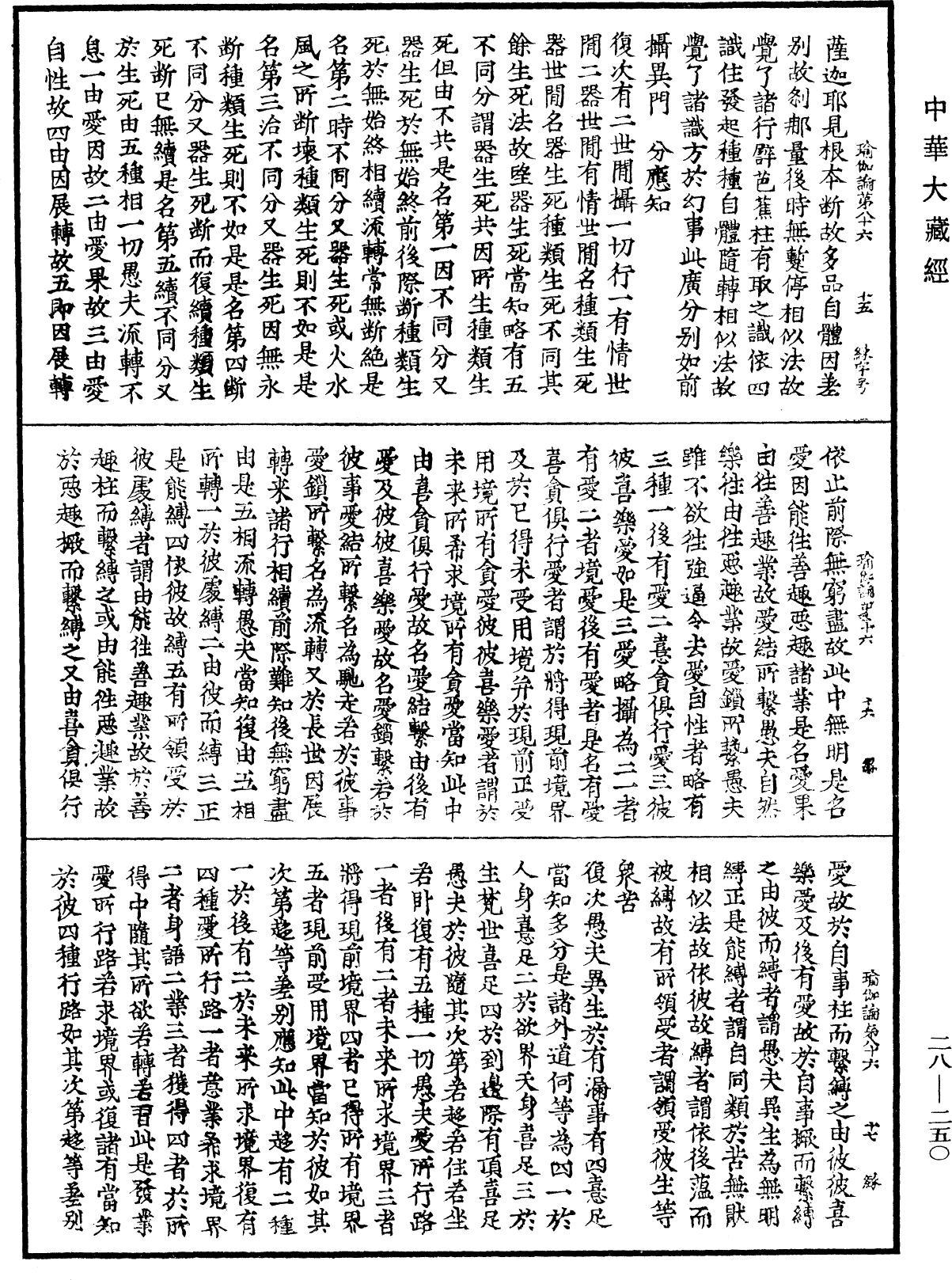 瑜伽師地論《中華大藏經》_第28冊_第0250頁