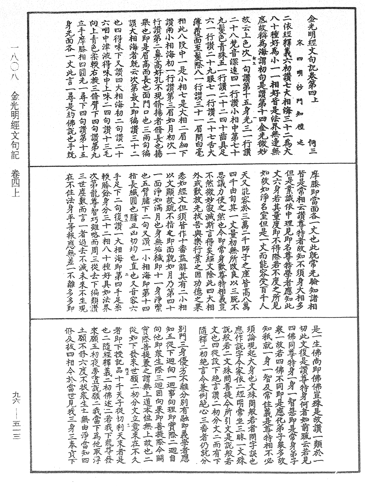 金光明經文句記《中華大藏經》_第96冊_第513頁