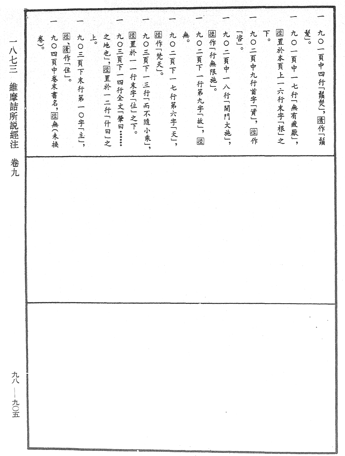 維摩詰所說經注《中華大藏經》_第98冊_第905頁