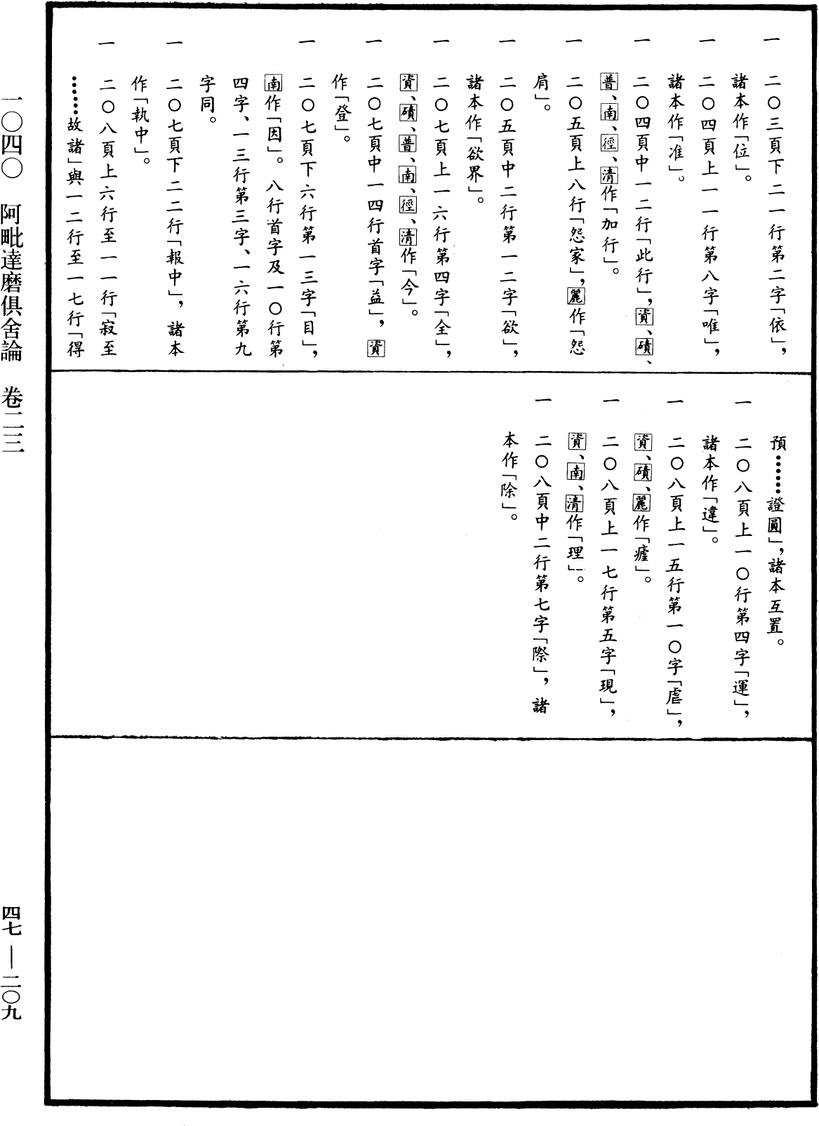 阿毗達磨俱舍論《中華大藏經》_第47冊_第209頁23