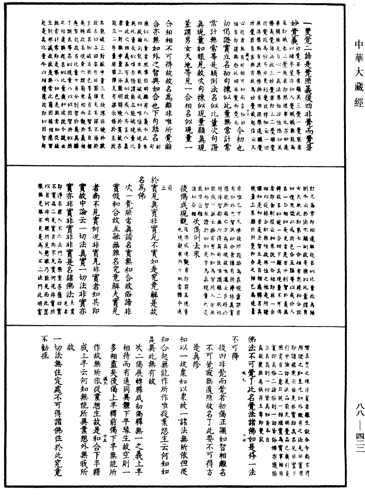 大方廣佛華嚴經疏鈔會本《中華大藏經》_第88冊_第422頁