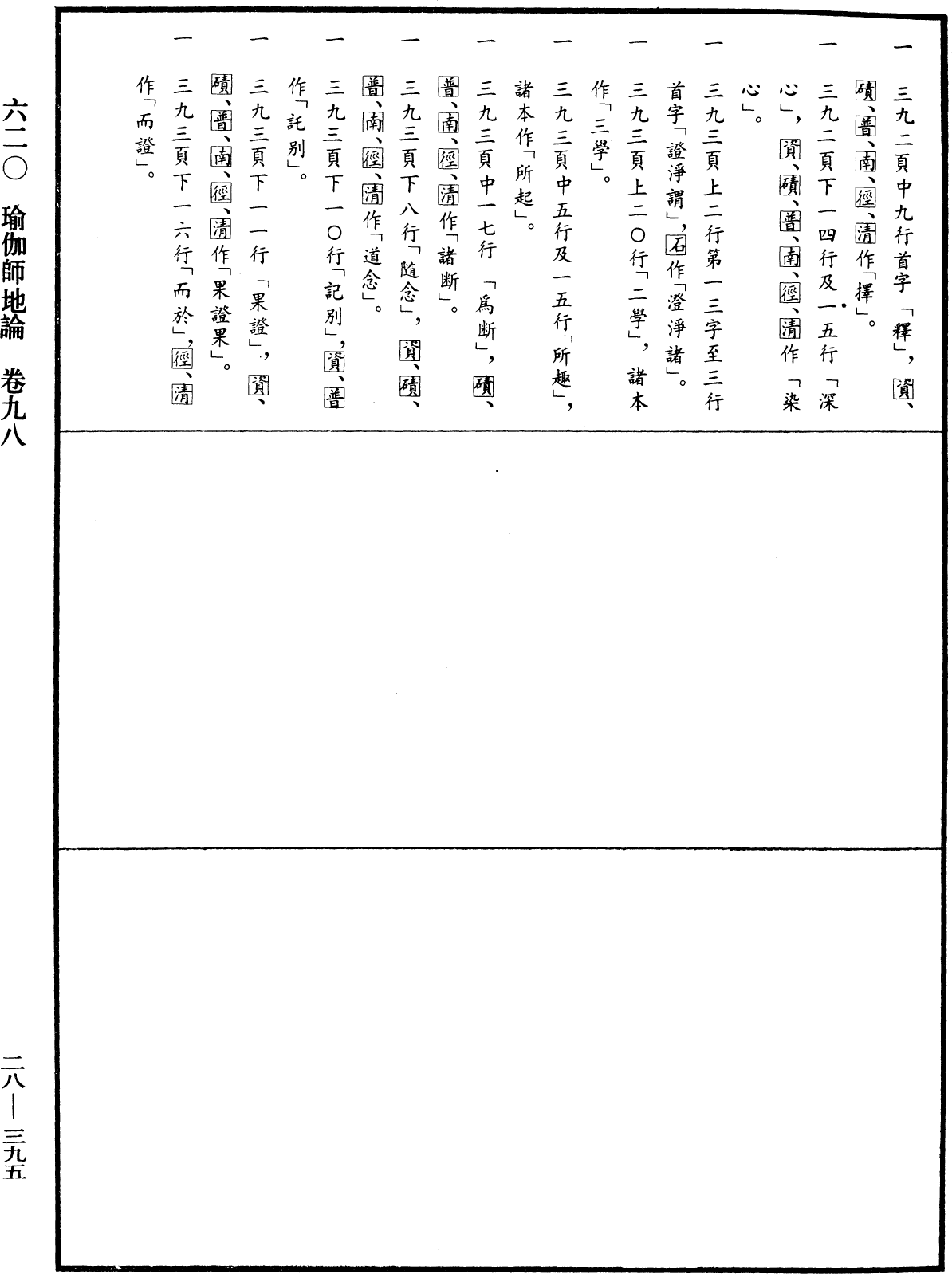 瑜伽師地論《中華大藏經》_第28冊_第0395頁98