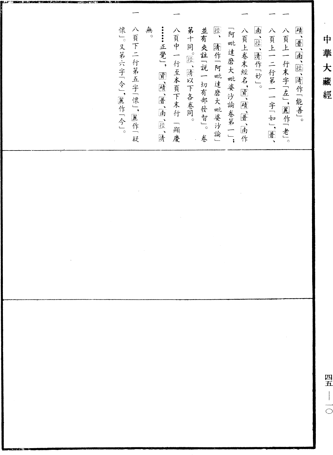 阿毗達磨大毗婆沙論《中華大藏經》_第45冊_第010頁1