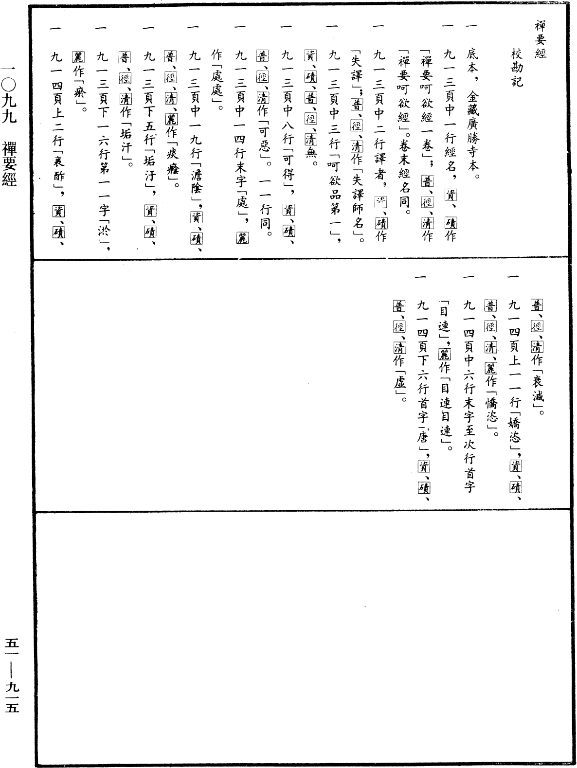 禪要經《中華大藏經》_第51冊_第915頁