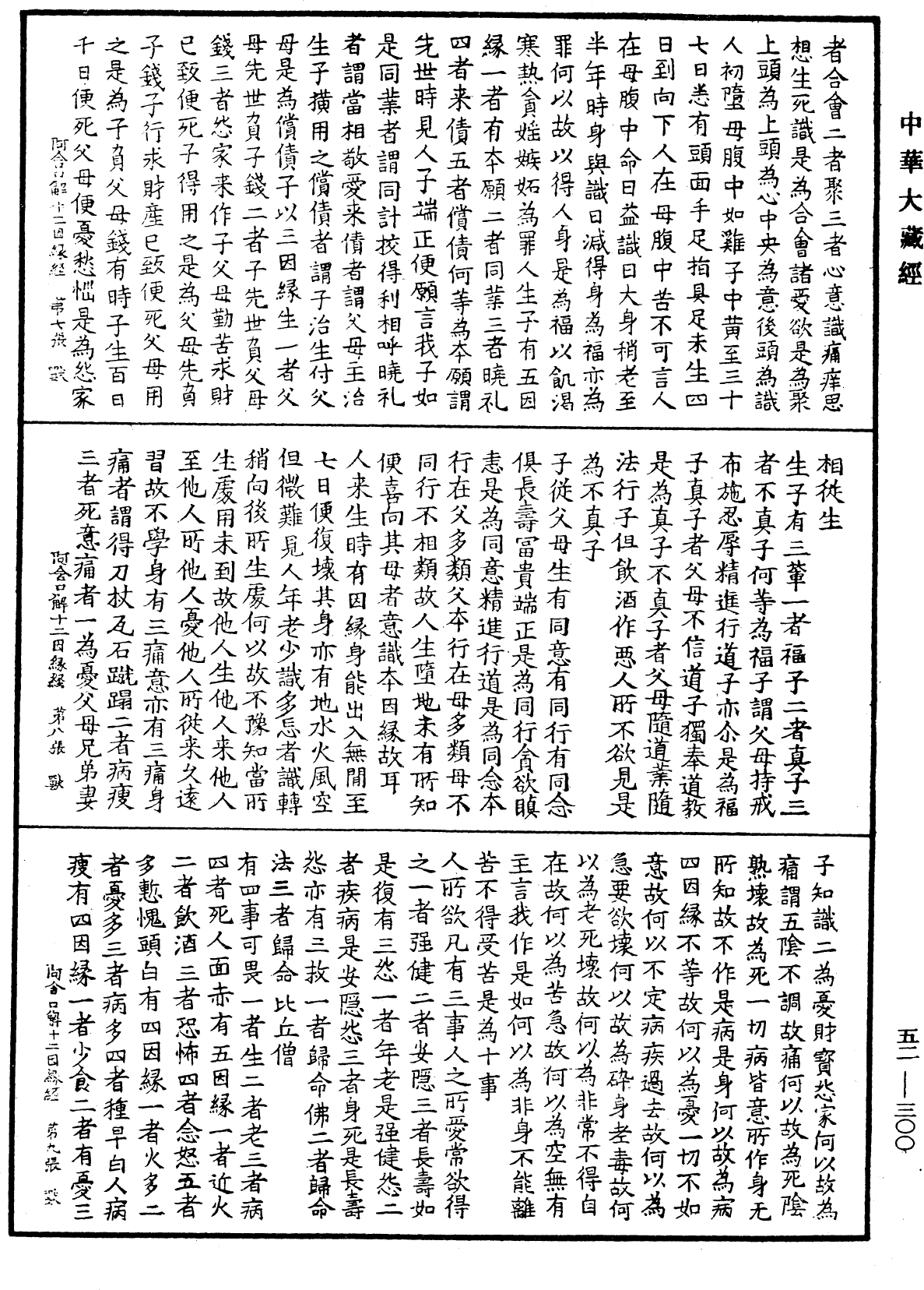 阿含口解十二因緣經《中華大藏經》_第52冊_第300頁