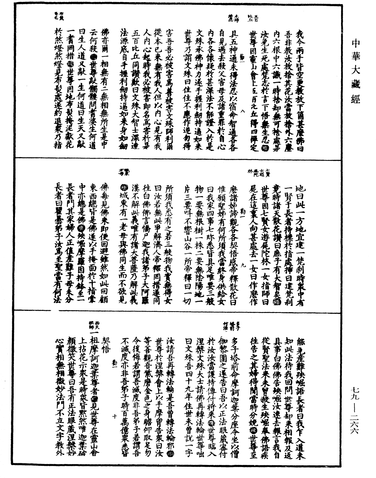 禪宗正脉《中華大藏經》_第79冊_第266頁