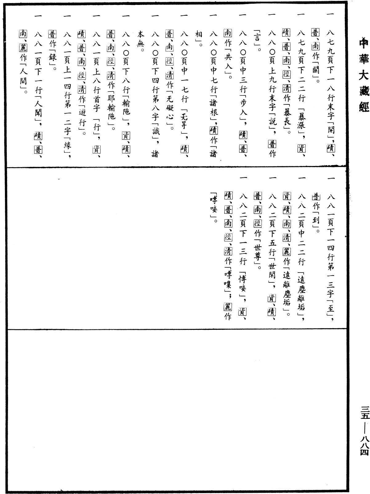 佛本行集經《中華大藏經》_第35冊_第0884頁35