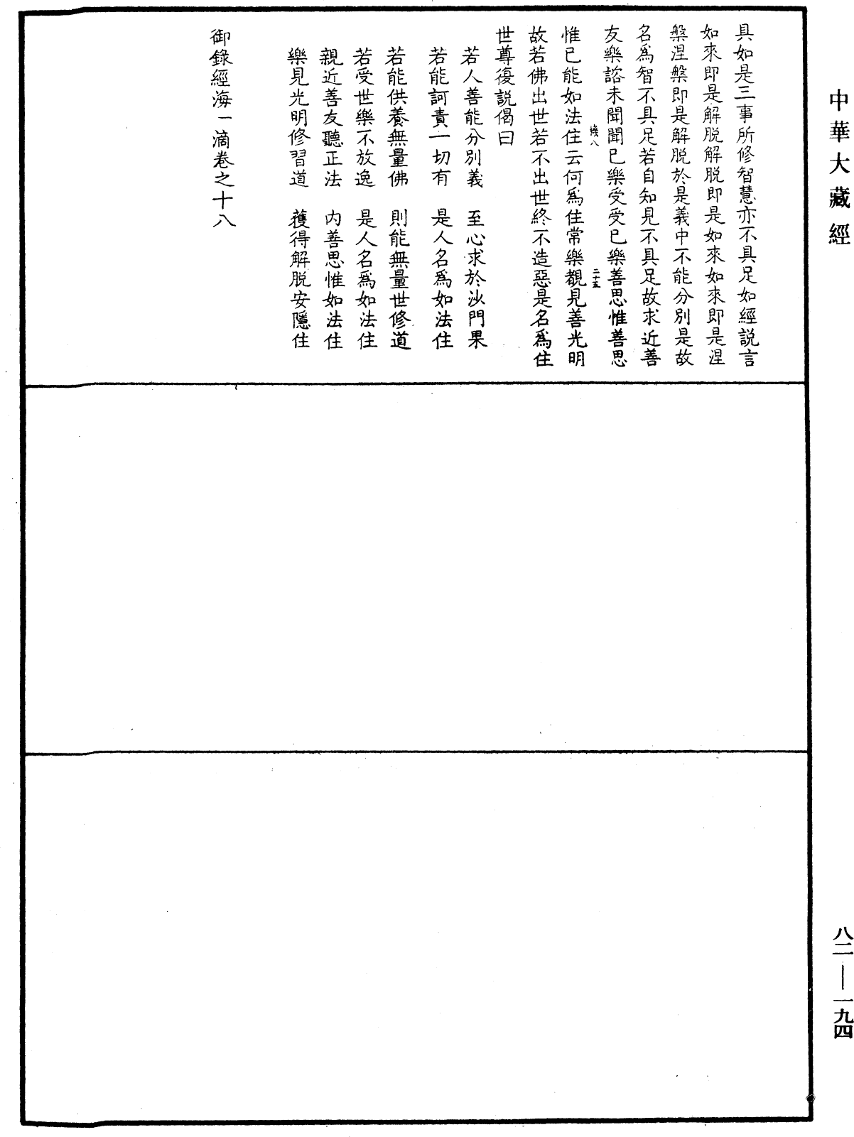 御錄經海一滴《中華大藏經》_第82冊_第0194頁