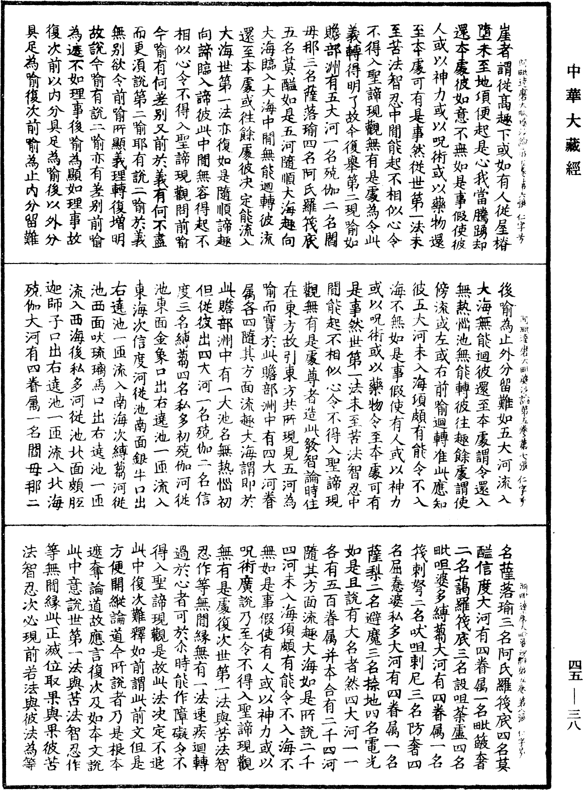 阿毗達磨大毗婆沙論《中華大藏經》_第45冊_第038頁