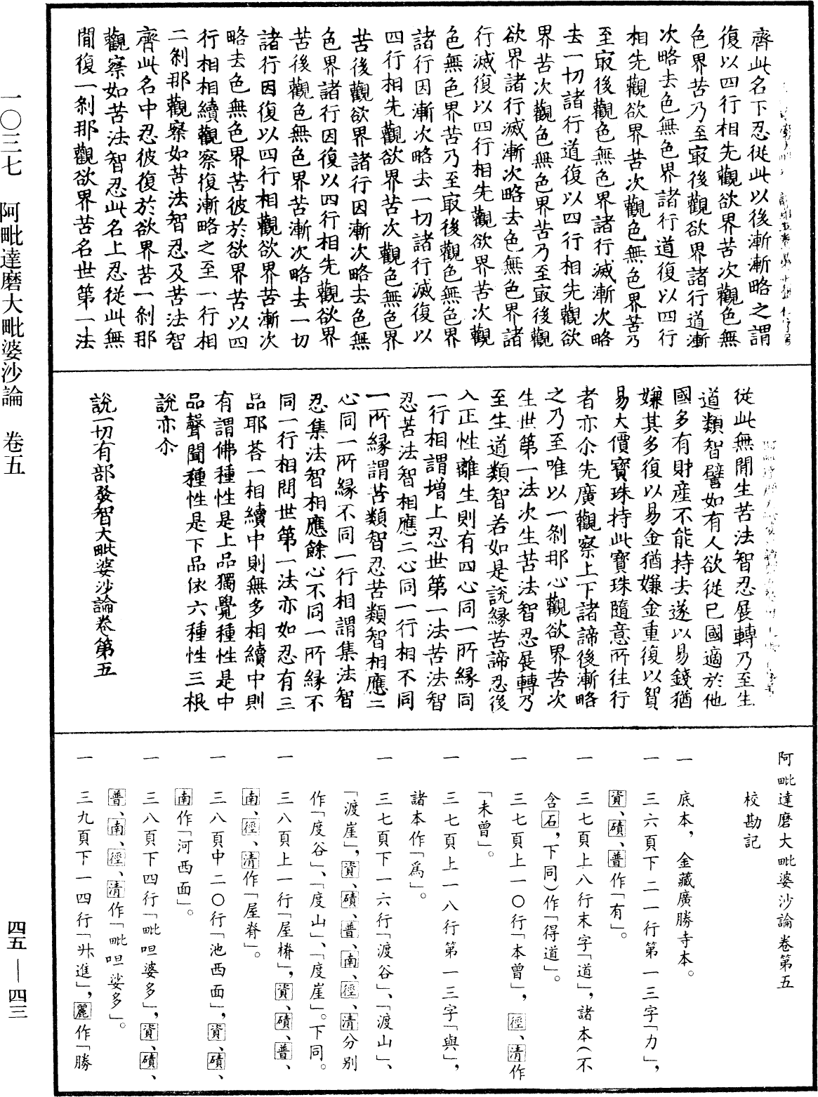 阿毗達磨大毗婆沙論《中華大藏經》_第45冊_第043頁