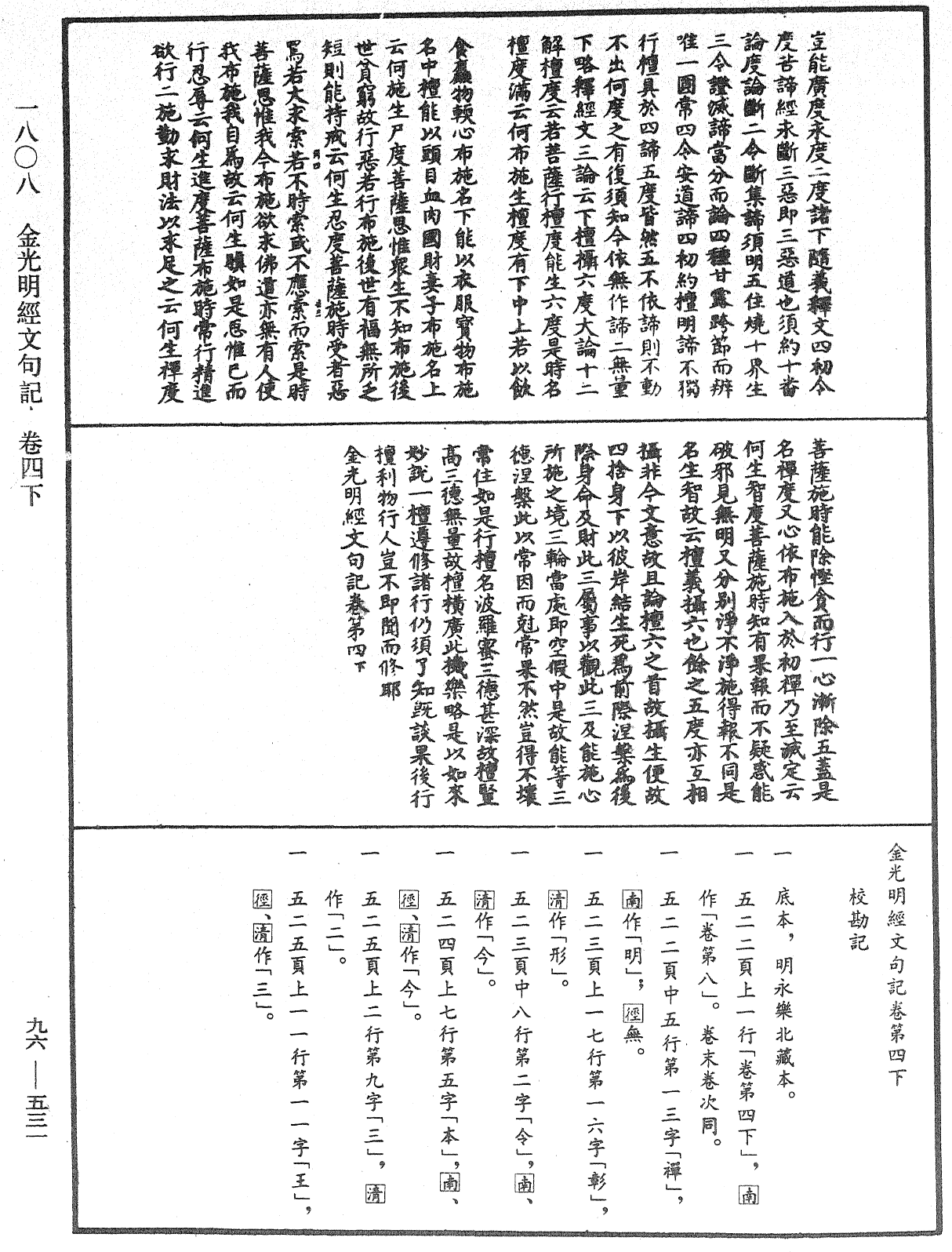 金光明經文句記《中華大藏經》_第96冊_第531頁