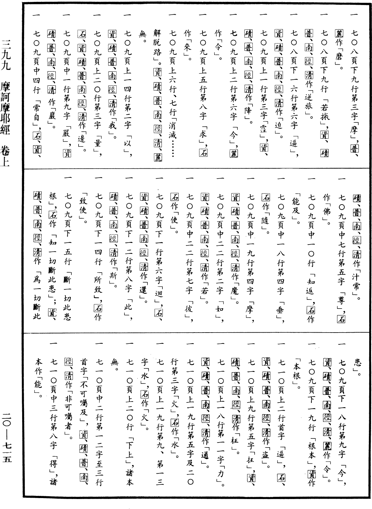 摩訶摩耶經《中華大藏經》_第20冊_第0715頁