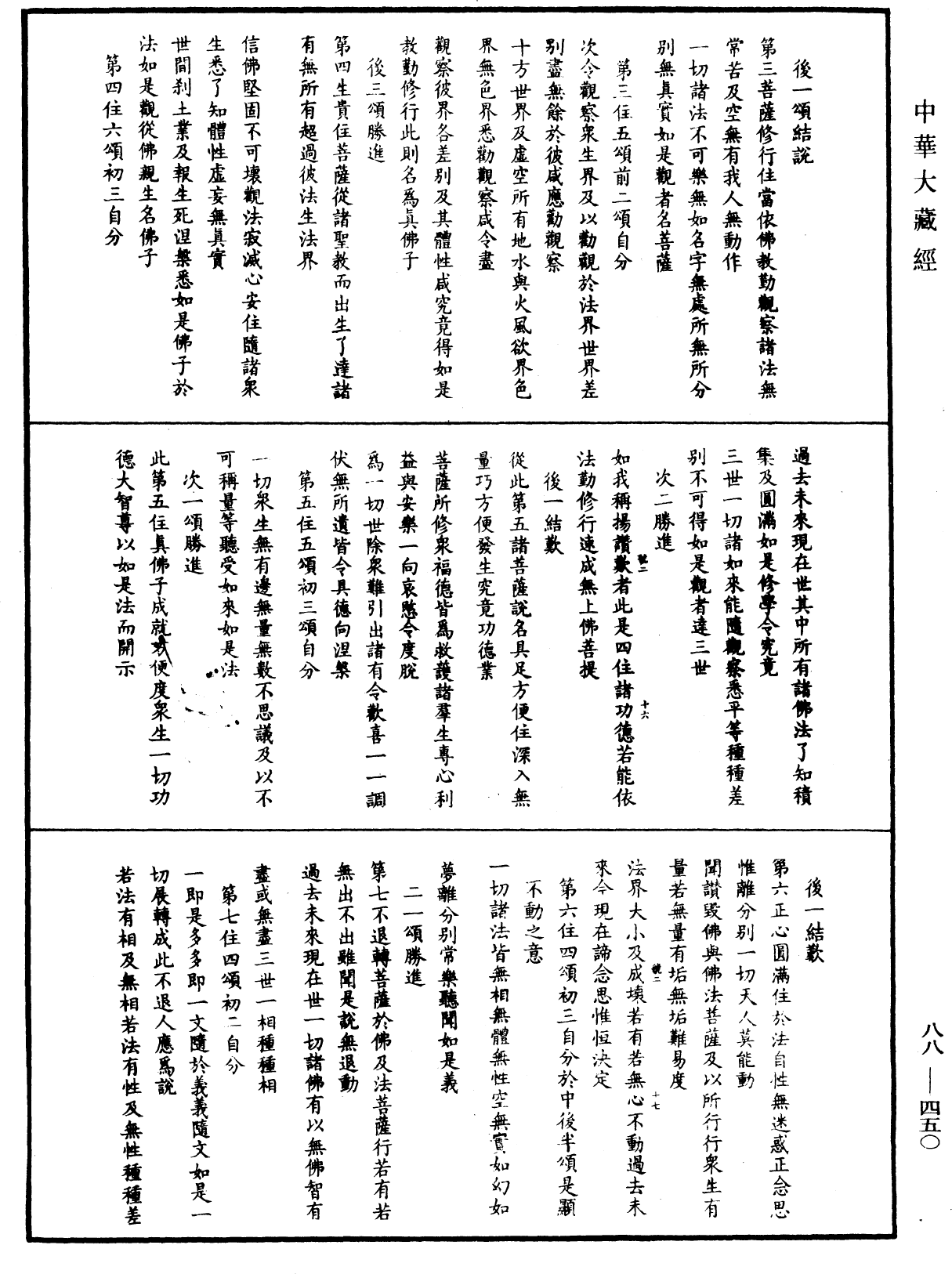 大方廣佛華嚴經疏鈔會本《中華大藏經》_第88冊_第450頁