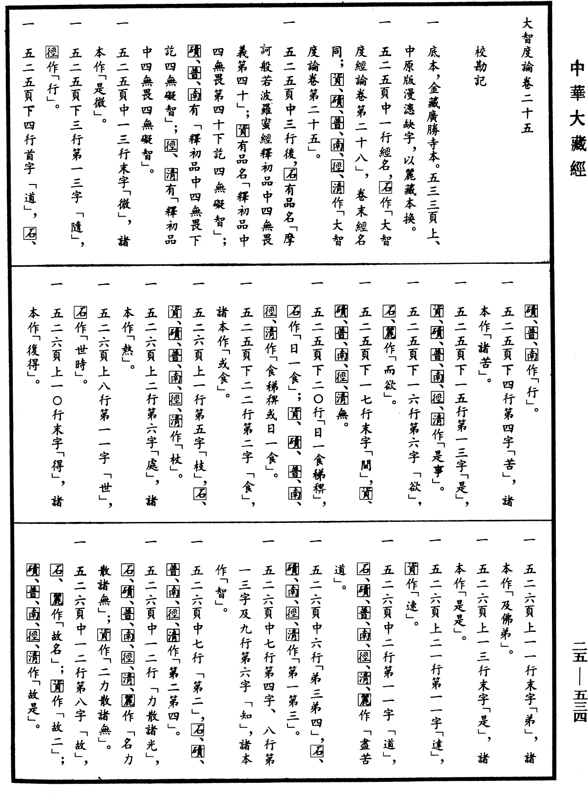 大智度論《中華大藏經》_第25冊_第534頁