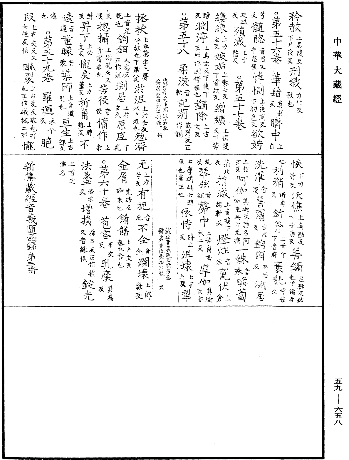 新集藏經音義隨函錄《中華大藏經》_第59冊_第0658頁