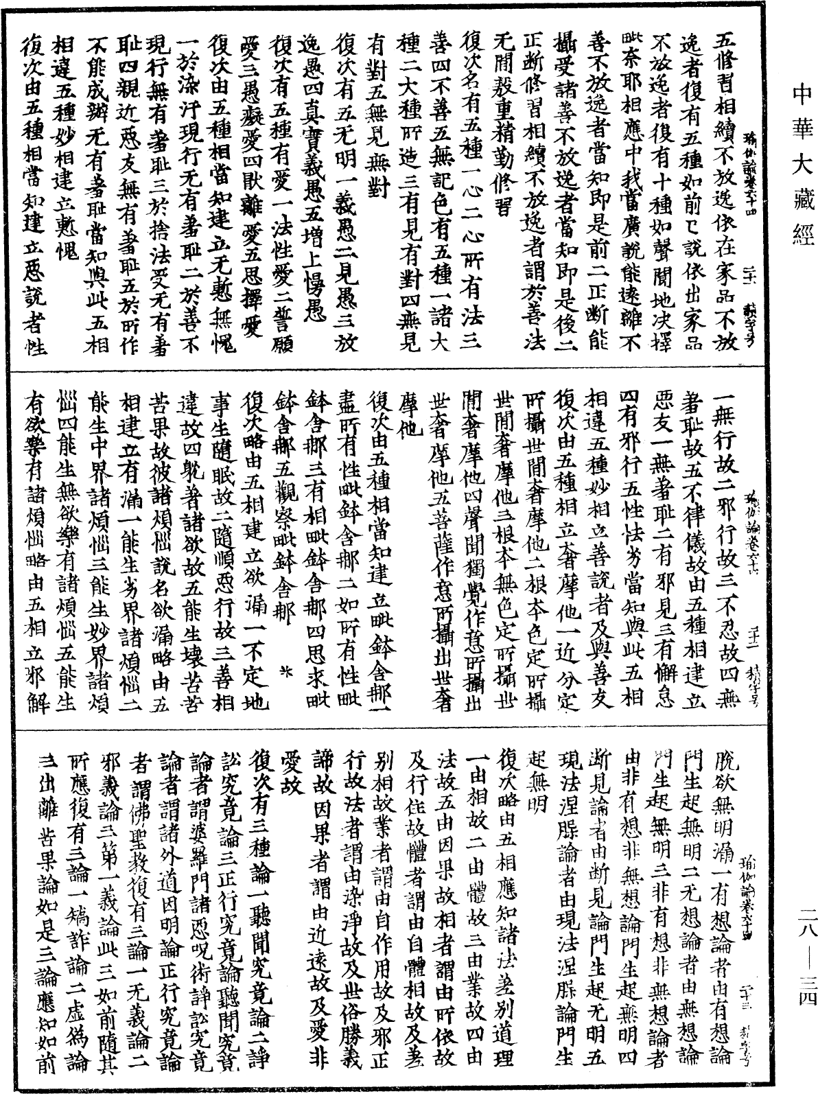 瑜伽師地論《中華大藏經》_第28冊_第0034頁