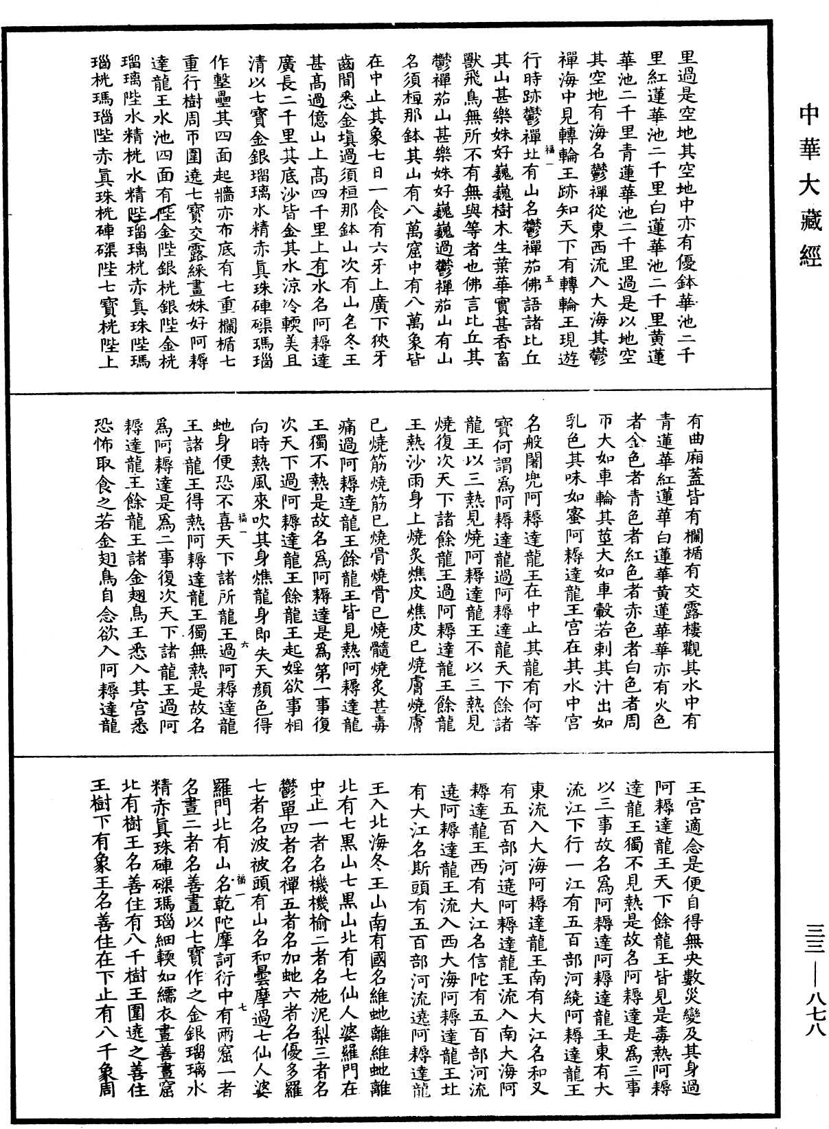 佛說樓炭經(別本)《中華大藏經》_第33冊_第0878頁