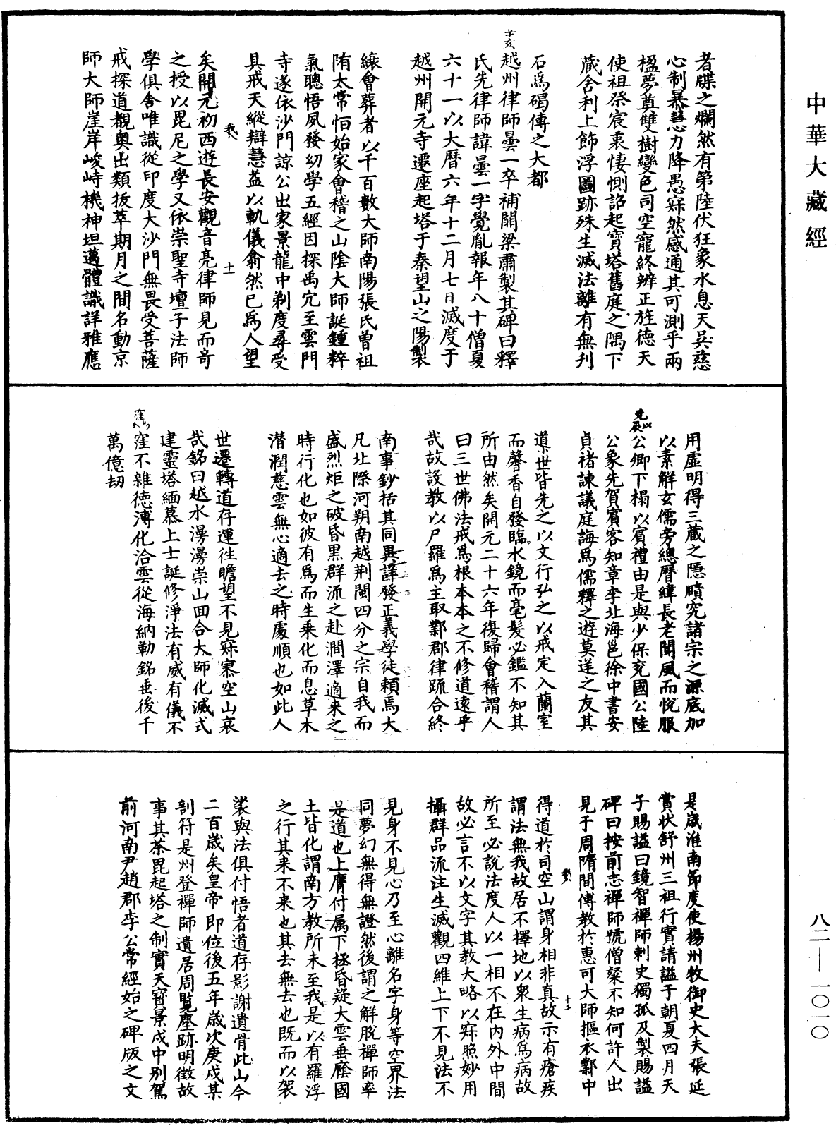 佛祖歷代通載《中華大藏經》_第82冊_第1010頁