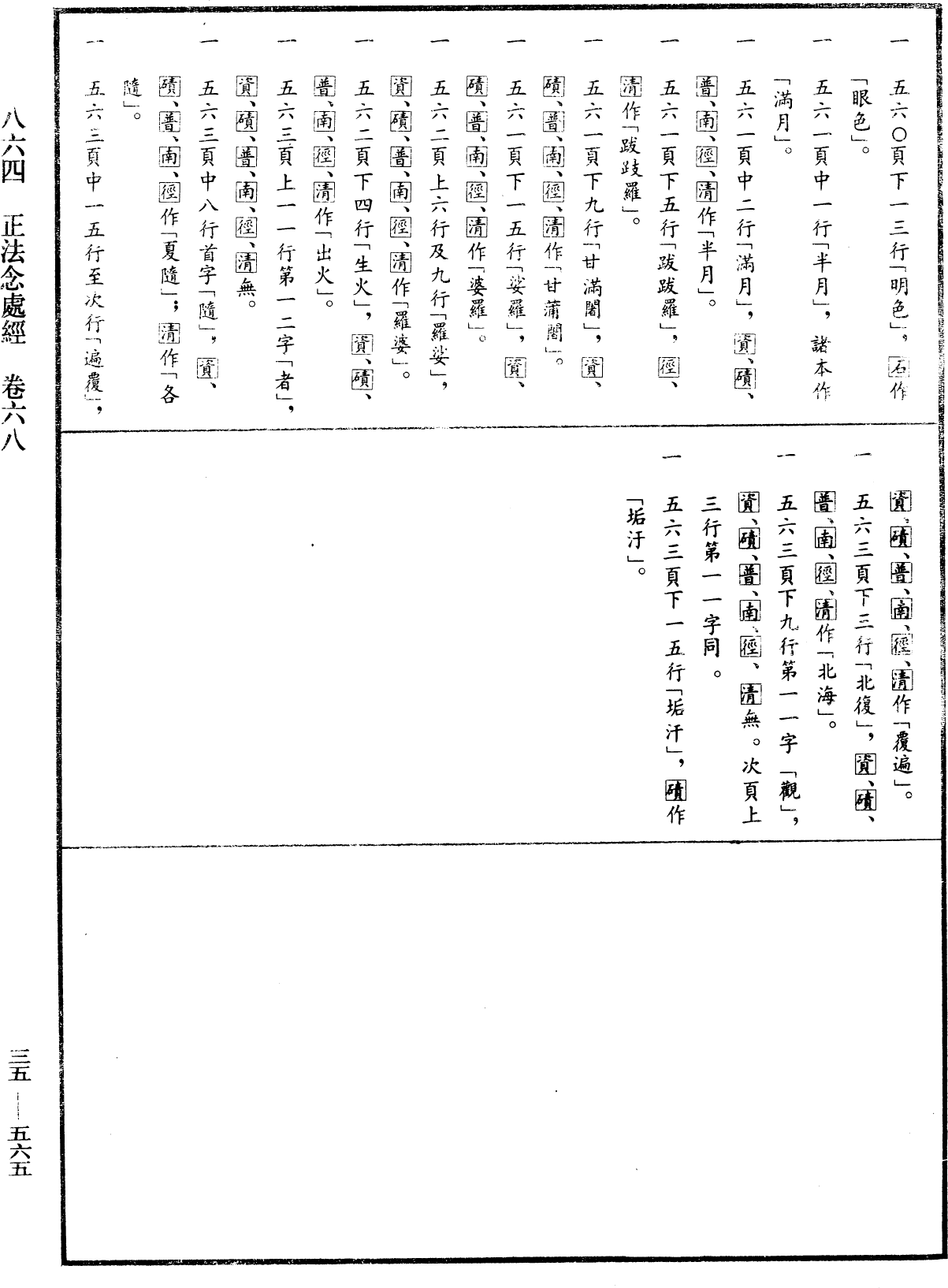 正法念處經《中華大藏經》_第35冊_第0565頁68